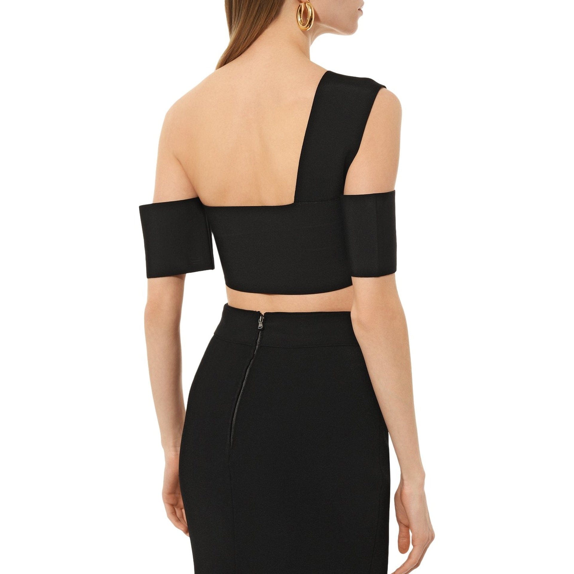 Alexander McQueen Off-Shoulder Bandage Cropped Top