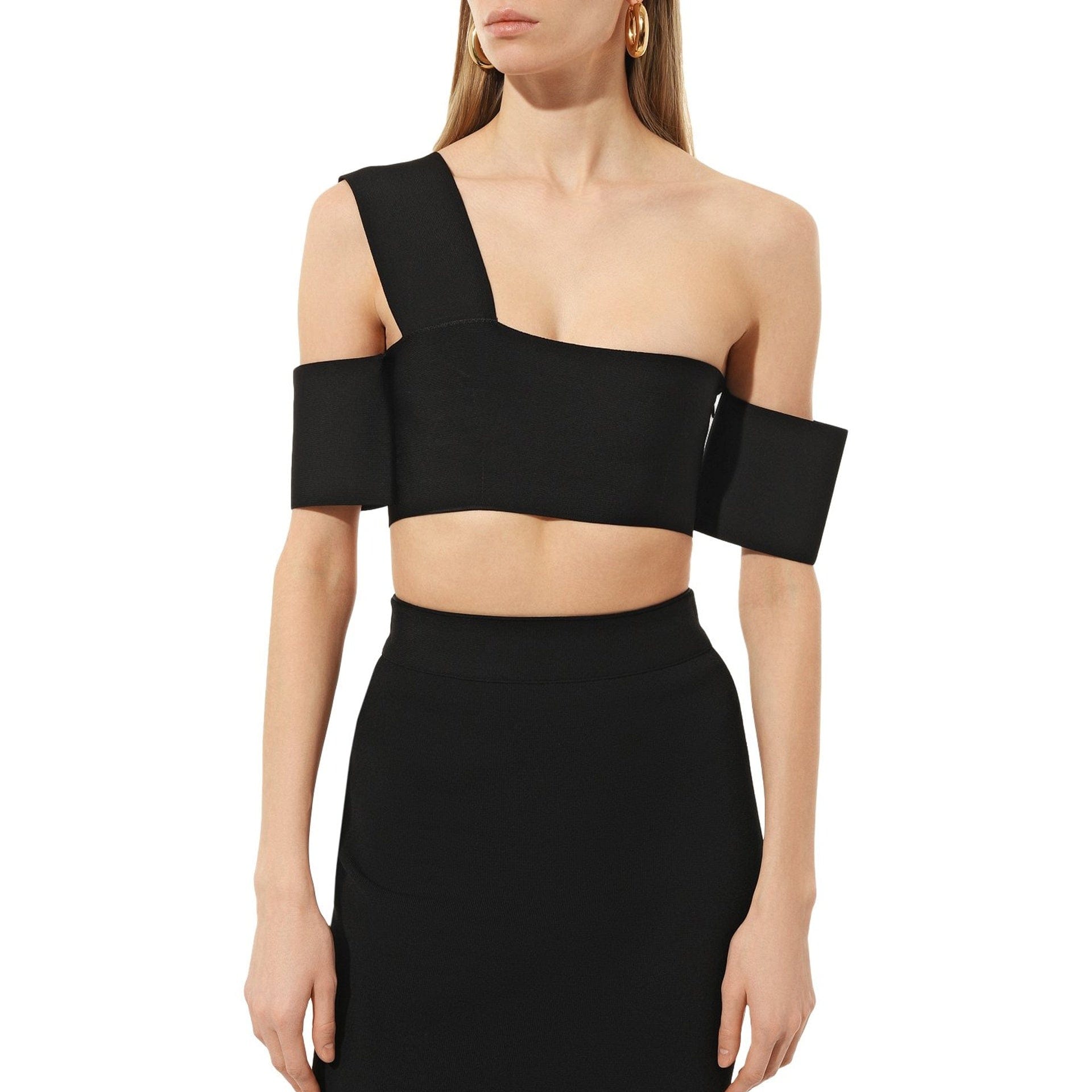 Alexander McQueen Off-Shoulder Bandage Cropped Top - alternate view