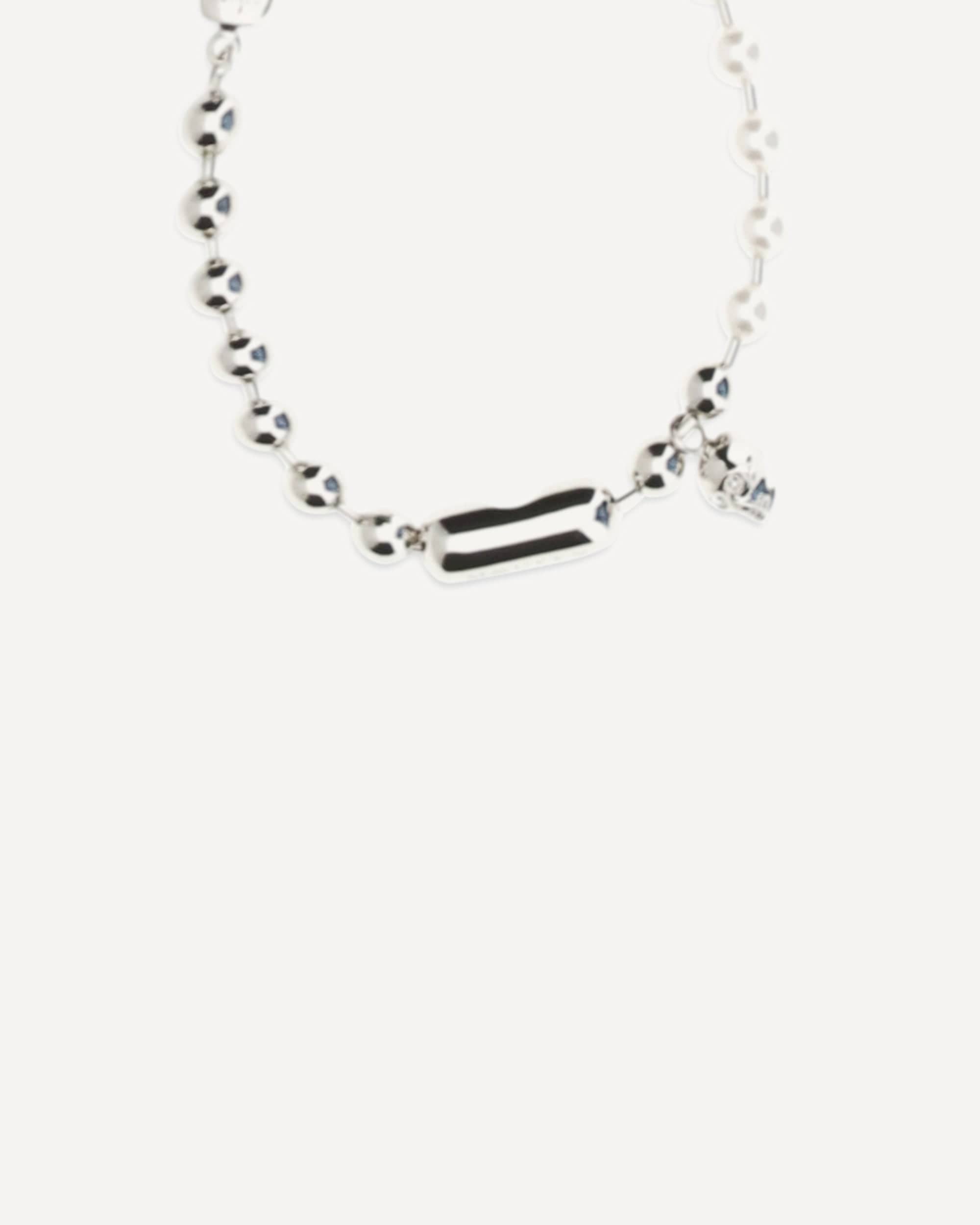 Alexander McQueen Alexander McQueen Pearl Skull Beaded Chain Bracelet