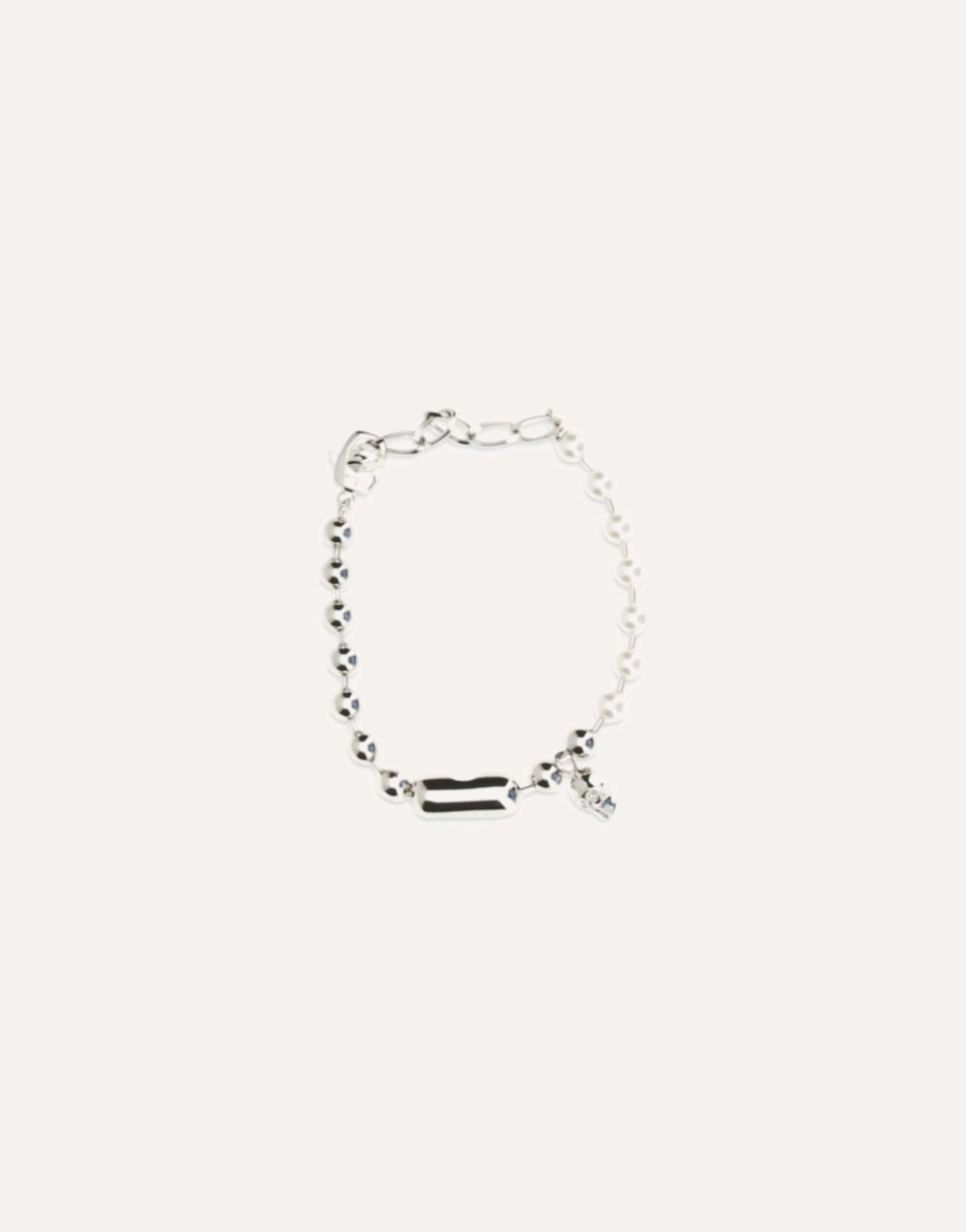 Alexander McQueen Alexander McQueen Pearl Skull Beaded Chain Bracelet