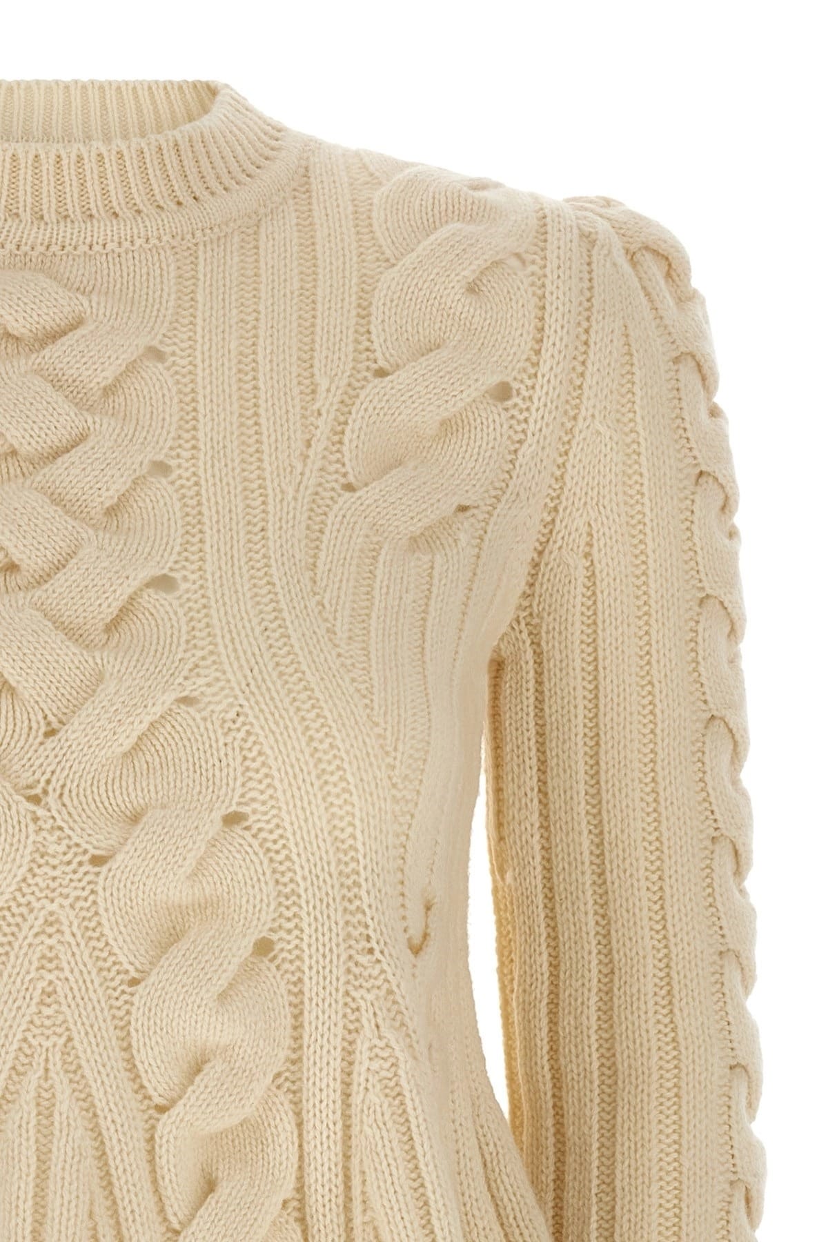 Alexander McQueen Alexander McQueen Peplum Cable Sweater