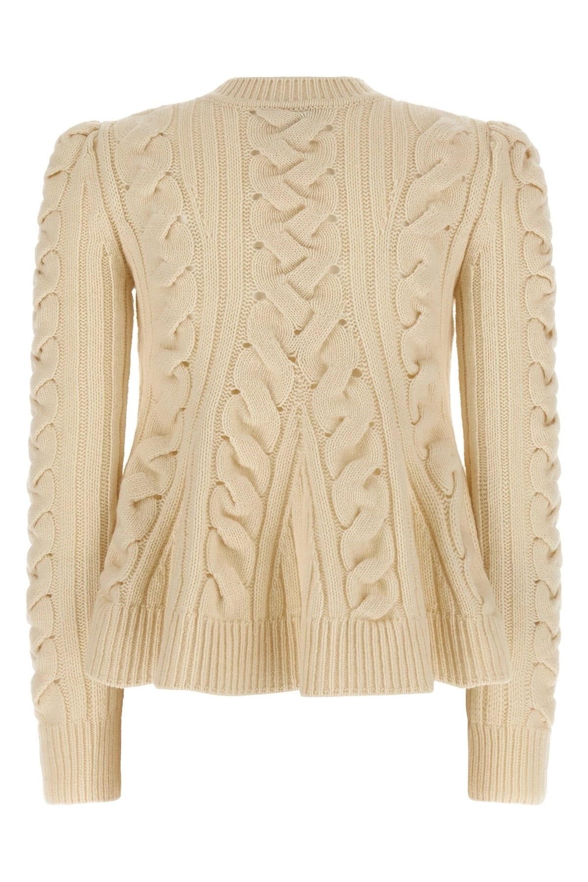 Alexander McQueen Peplum Kabeltrui - alternate view