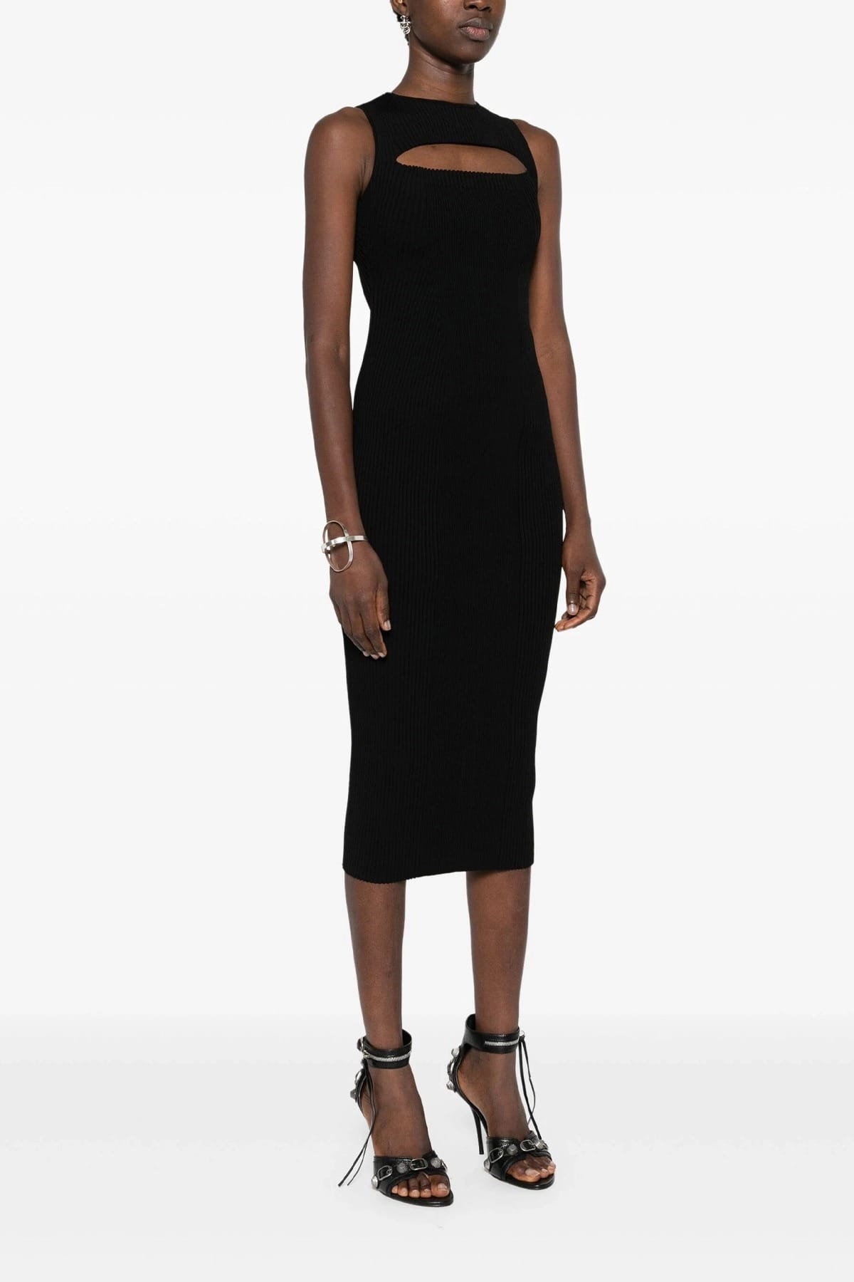 Alexander McQueen Alexander McQueen Ribbed Knit Cut-Out Dress
