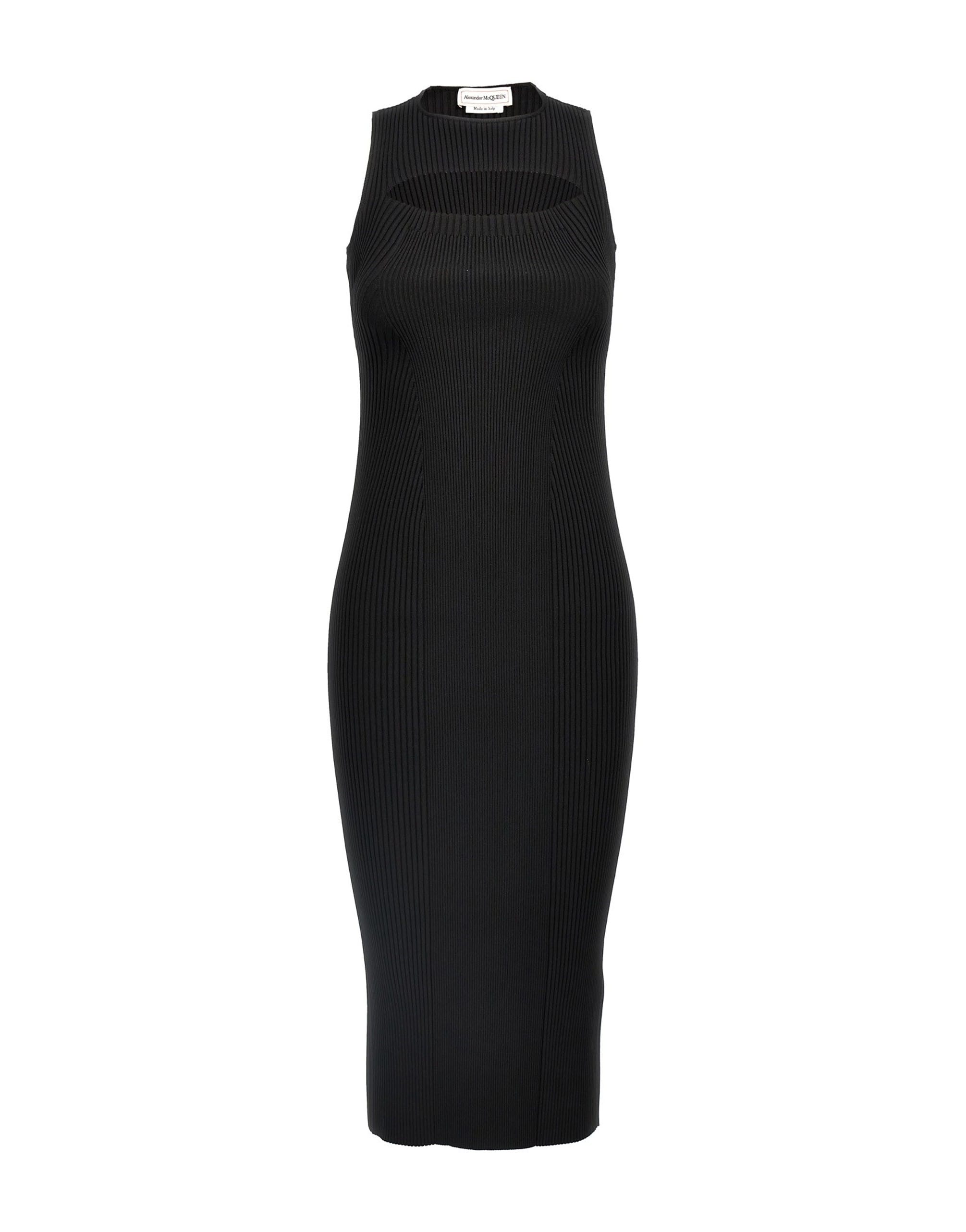 Alexander McQueen Alexander McQueen Ribbed Knit Cut-Out Dress