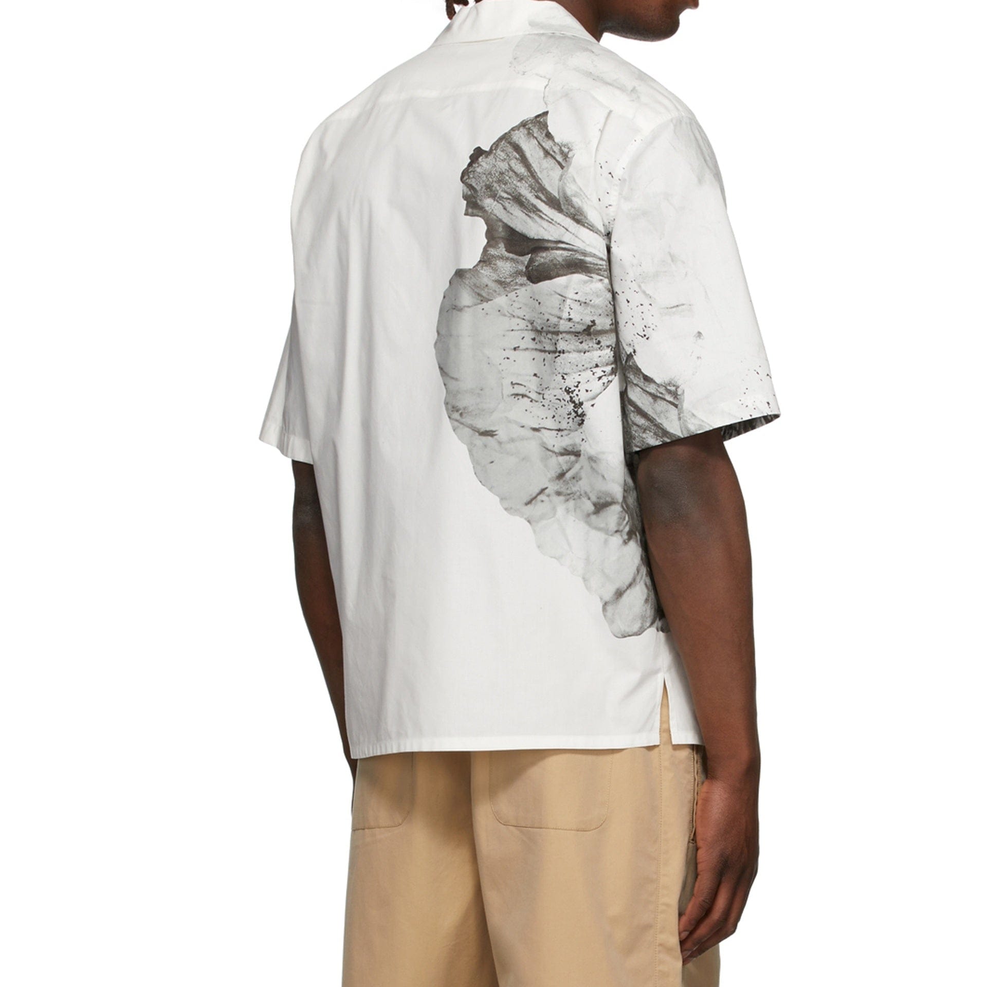 Alexander McQueen Short Sleeve Button-Front Cotton Shirt