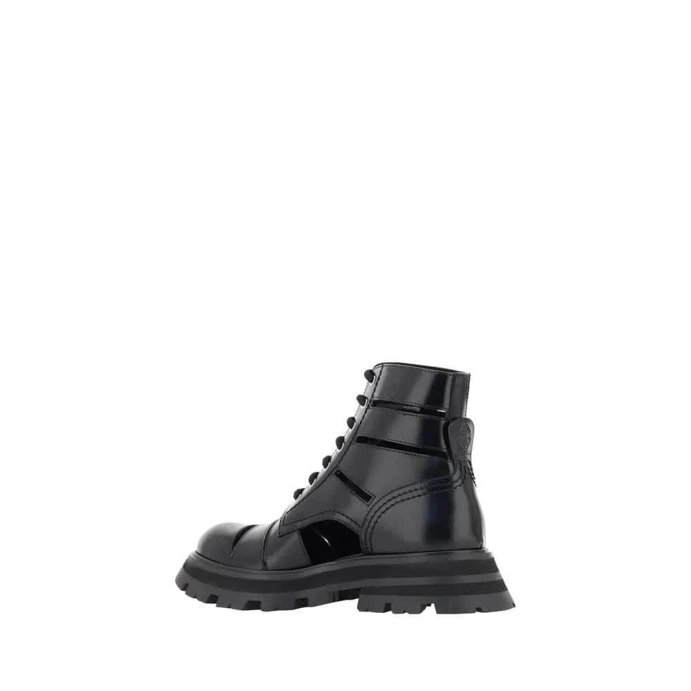 Alexander McQueen Wander Cut-Out Combat Boots