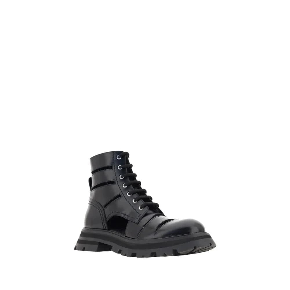 Alexander McQueen Wander Cut-Out Combat Boots