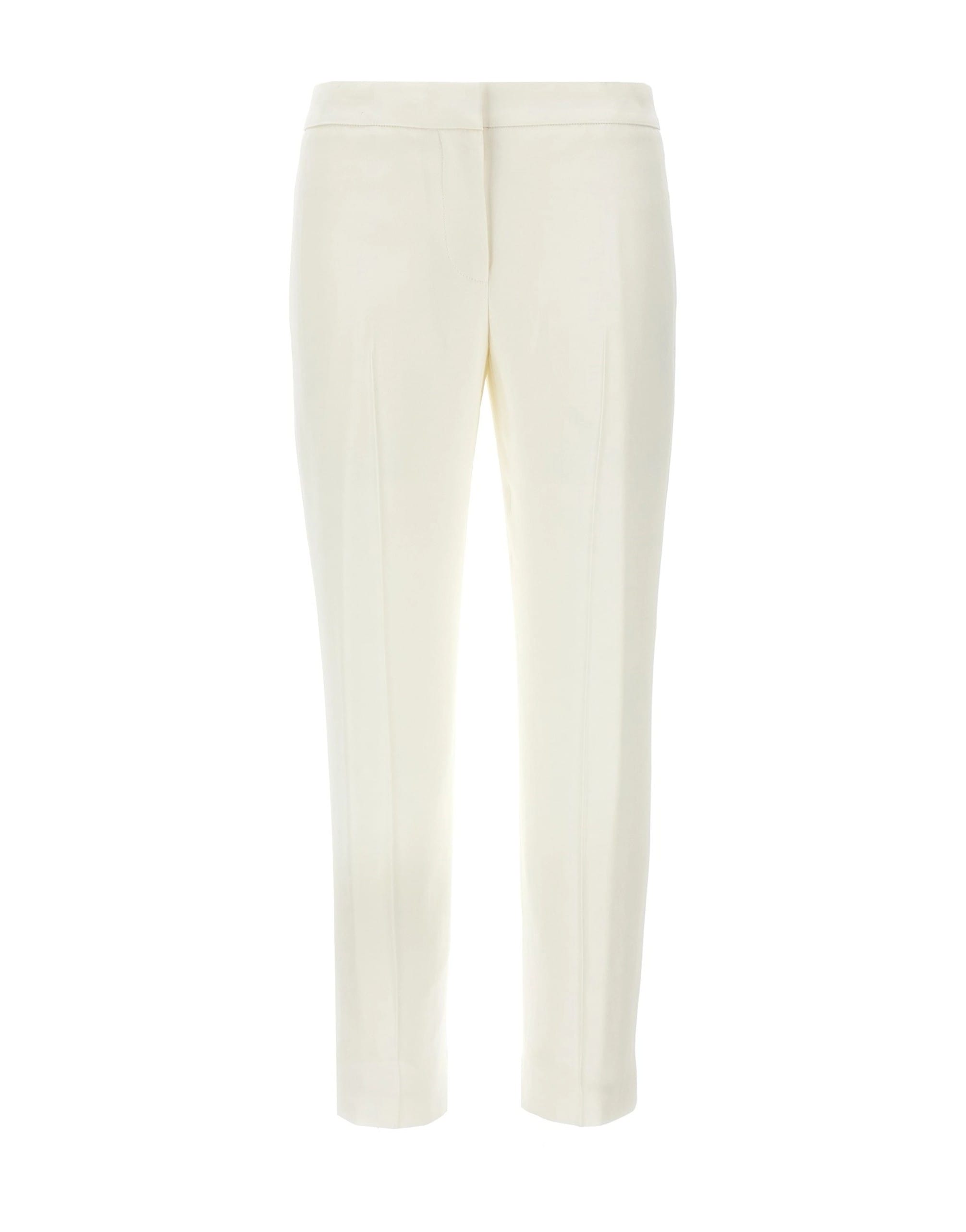 Alexander McQueen Alexander McQueen White Straight Fit Crepe Pants