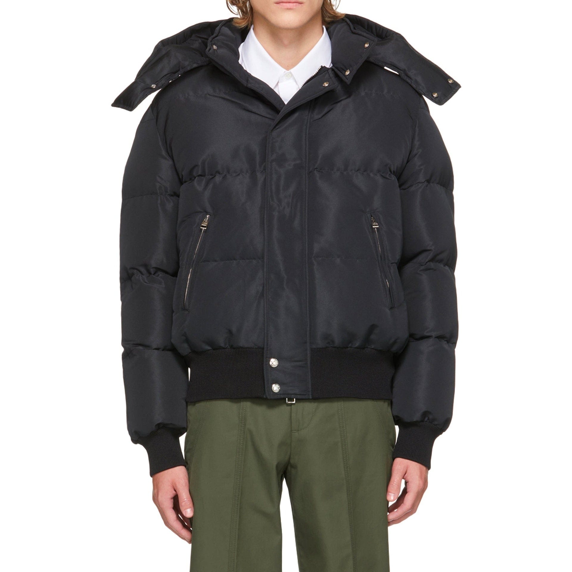 Alexander McQueen Wool Blend Padded Bomber Jacket - alternate view