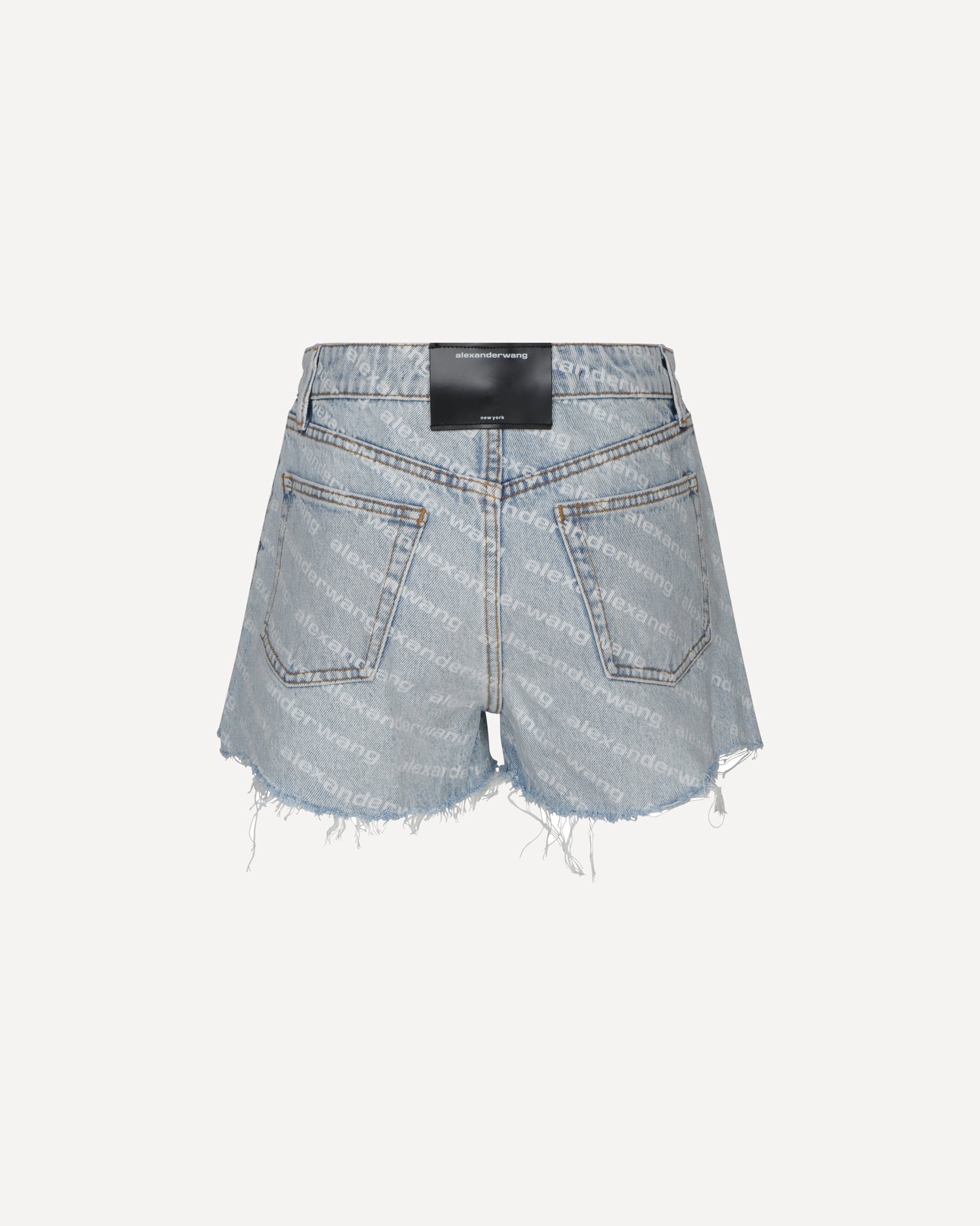 Alexander Wang Denim Shorts With Zipper Button Fly - alternate view