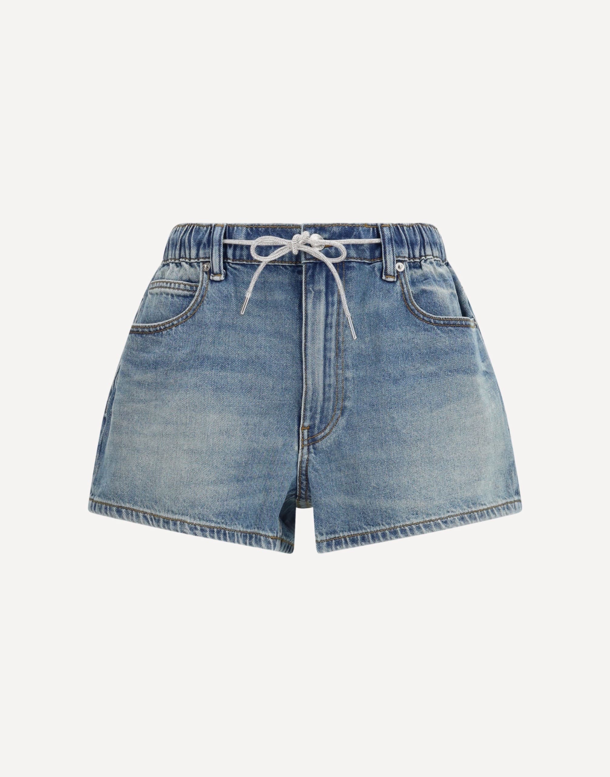 Alexander Wang Marathon Shorts With Crystal Drawcord