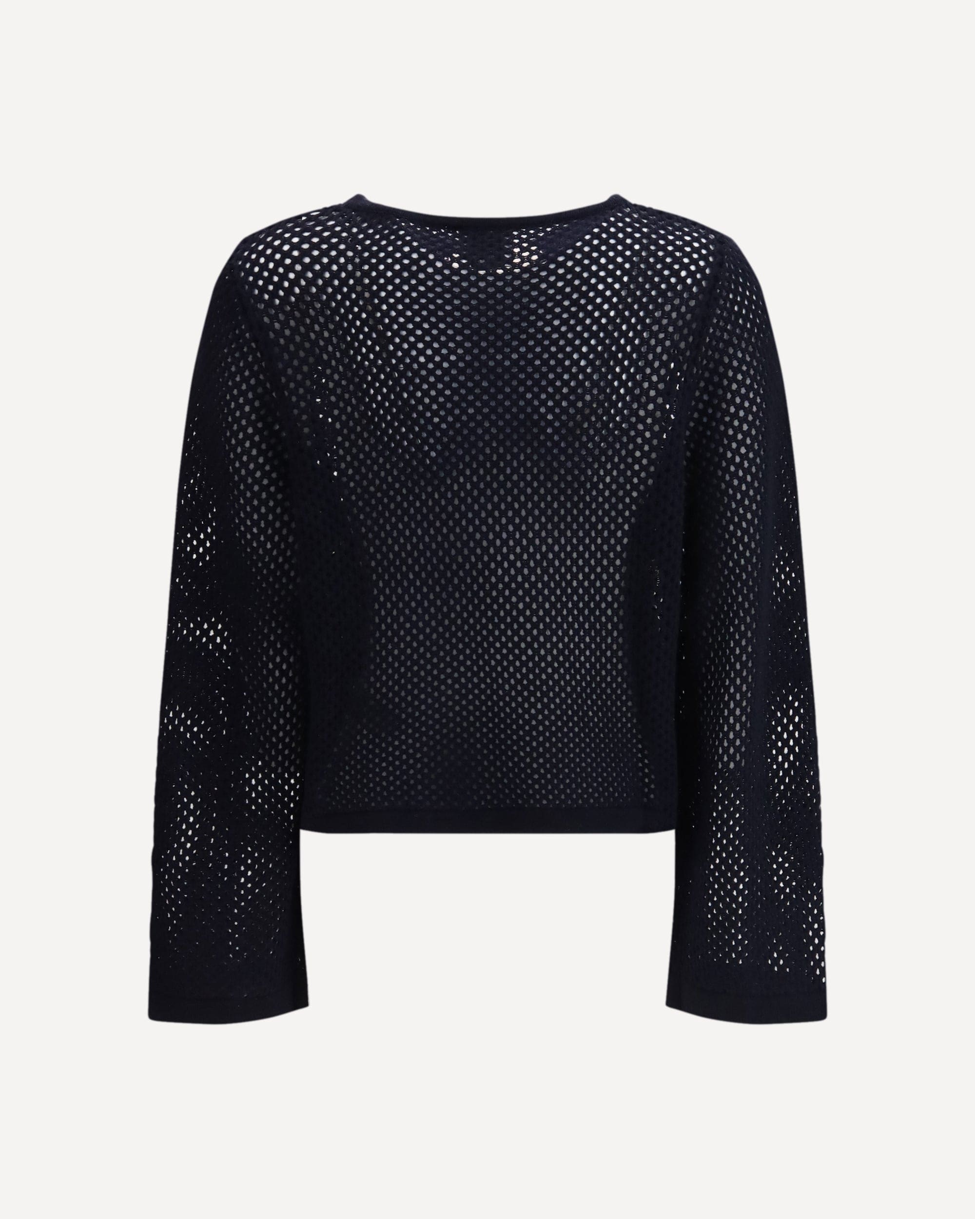 Allude Perforated Boatneck Jumper Sweater - alternate view