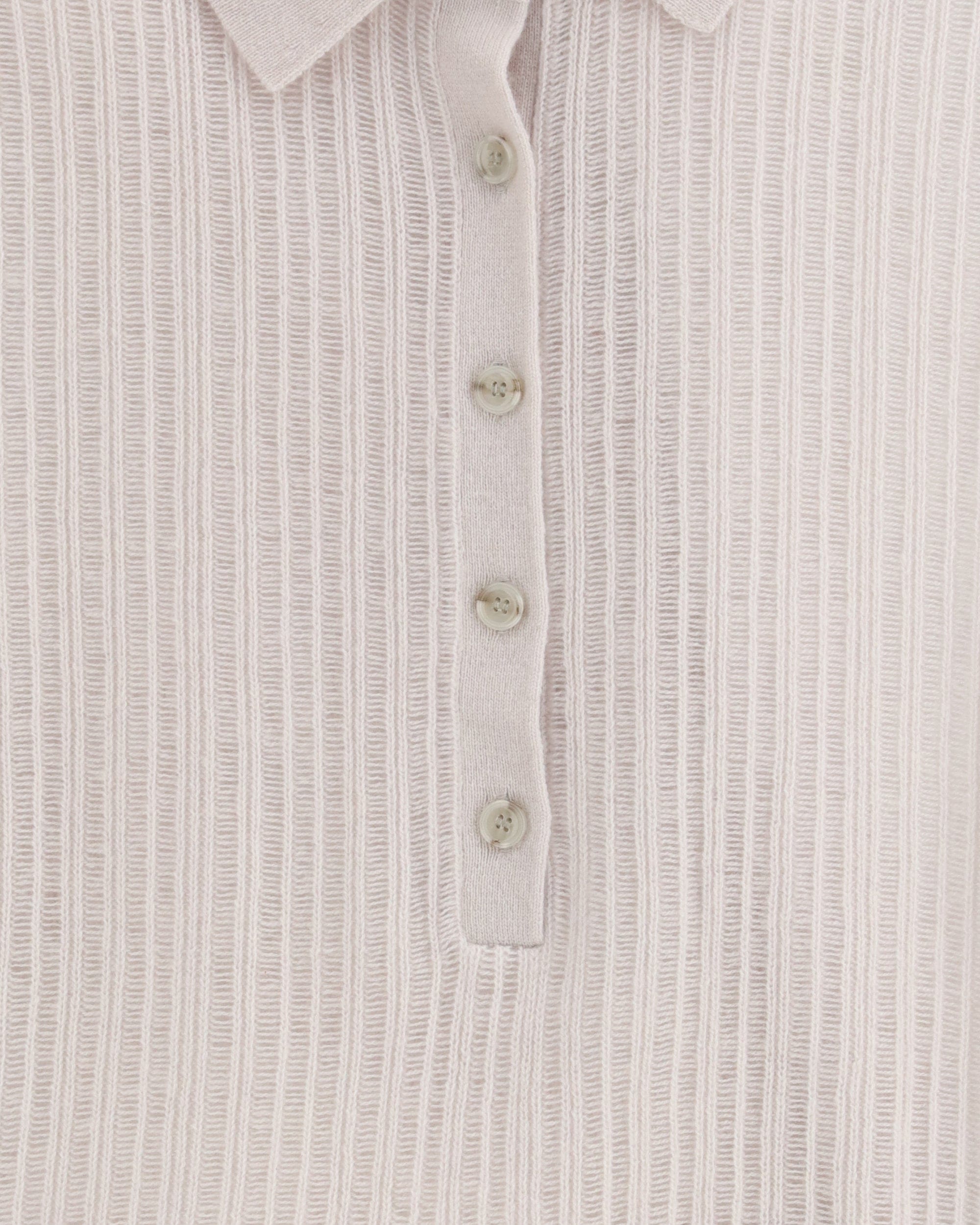 Allude Polo-Neck Short-Sleeve Sweater