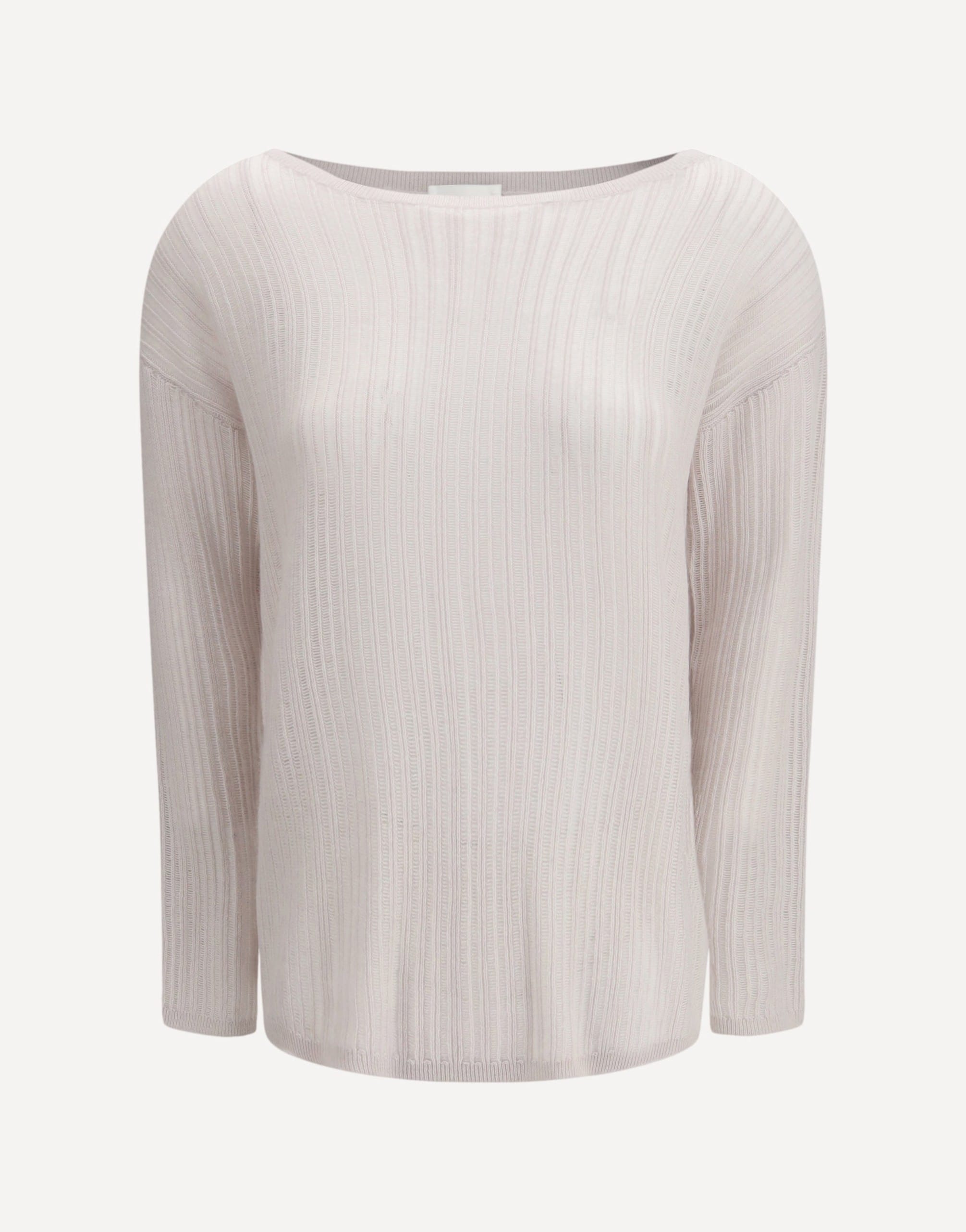 Allude Rib-Knit Crew-Neck Cashmere Sweater