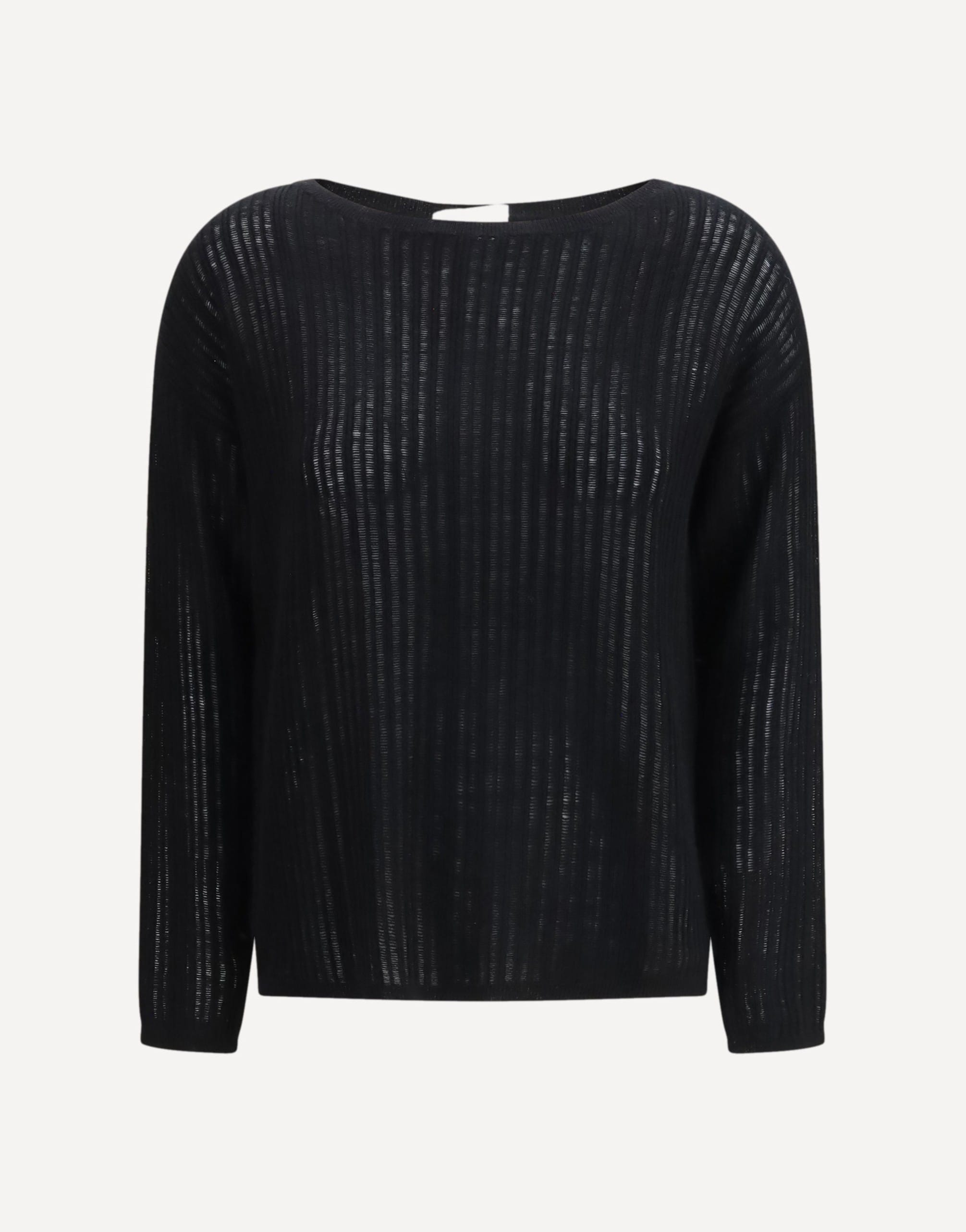 Allude Rib-Knit Crew-Neck Cashmere Sweater