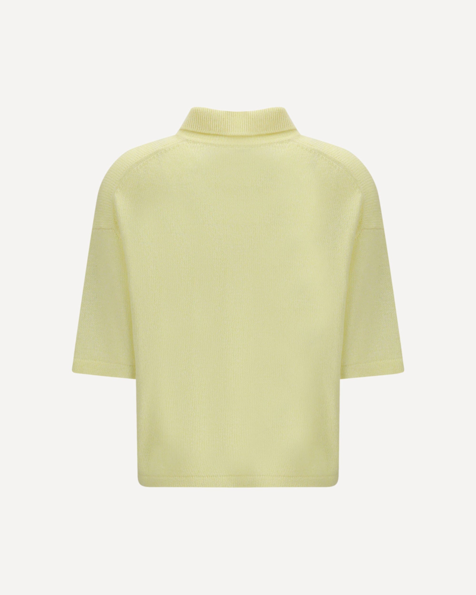 Allude Short-Sleeve Polo Neck Cashmere Sweater