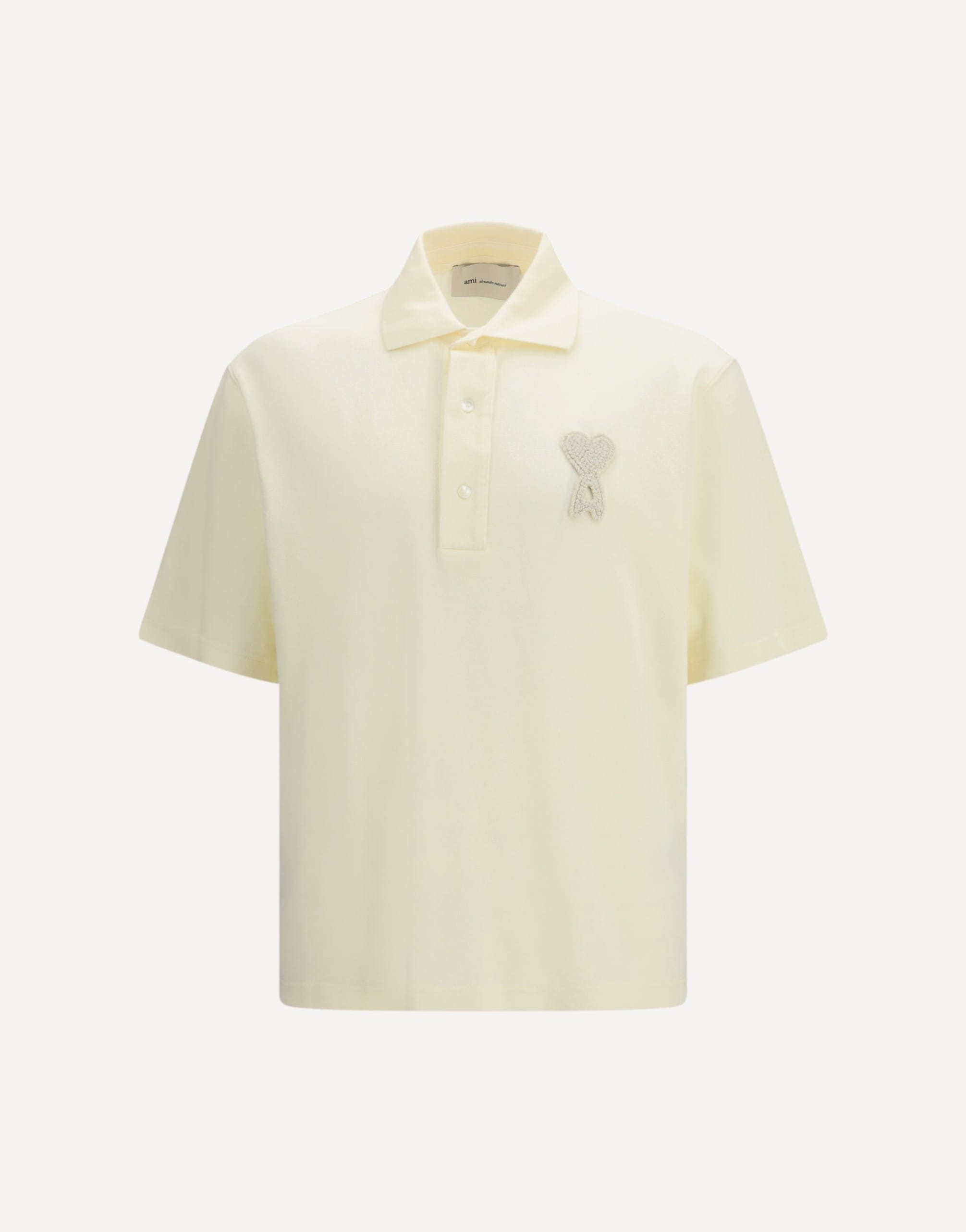 Ami Paris Ami De Coeur Knit Patch Polo