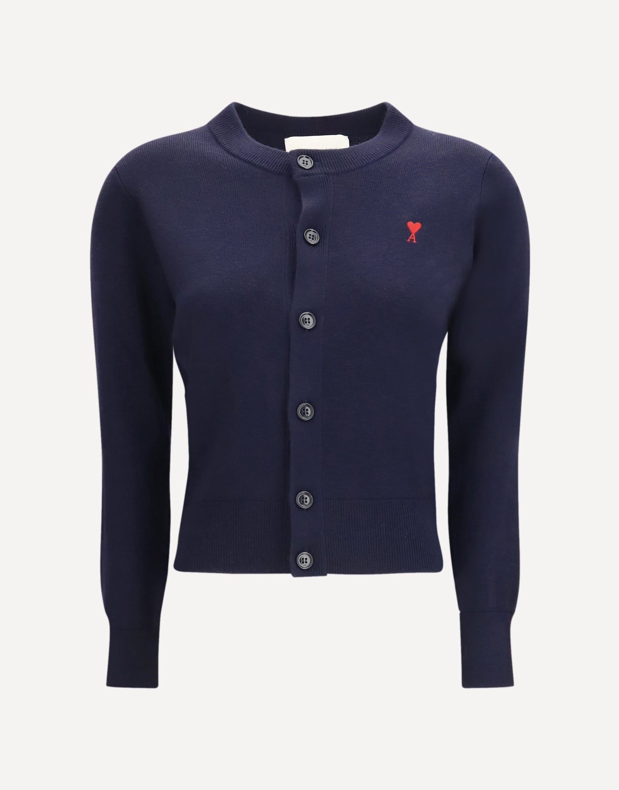 Ami Paris Ami De Coeur Merino Wool Cardigan