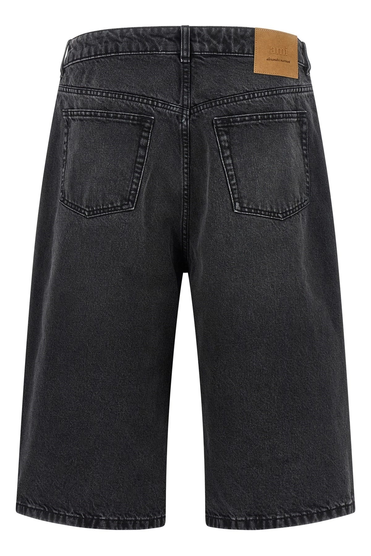 Ami Paris Ami Paris Black Denim Bermuda Shorts