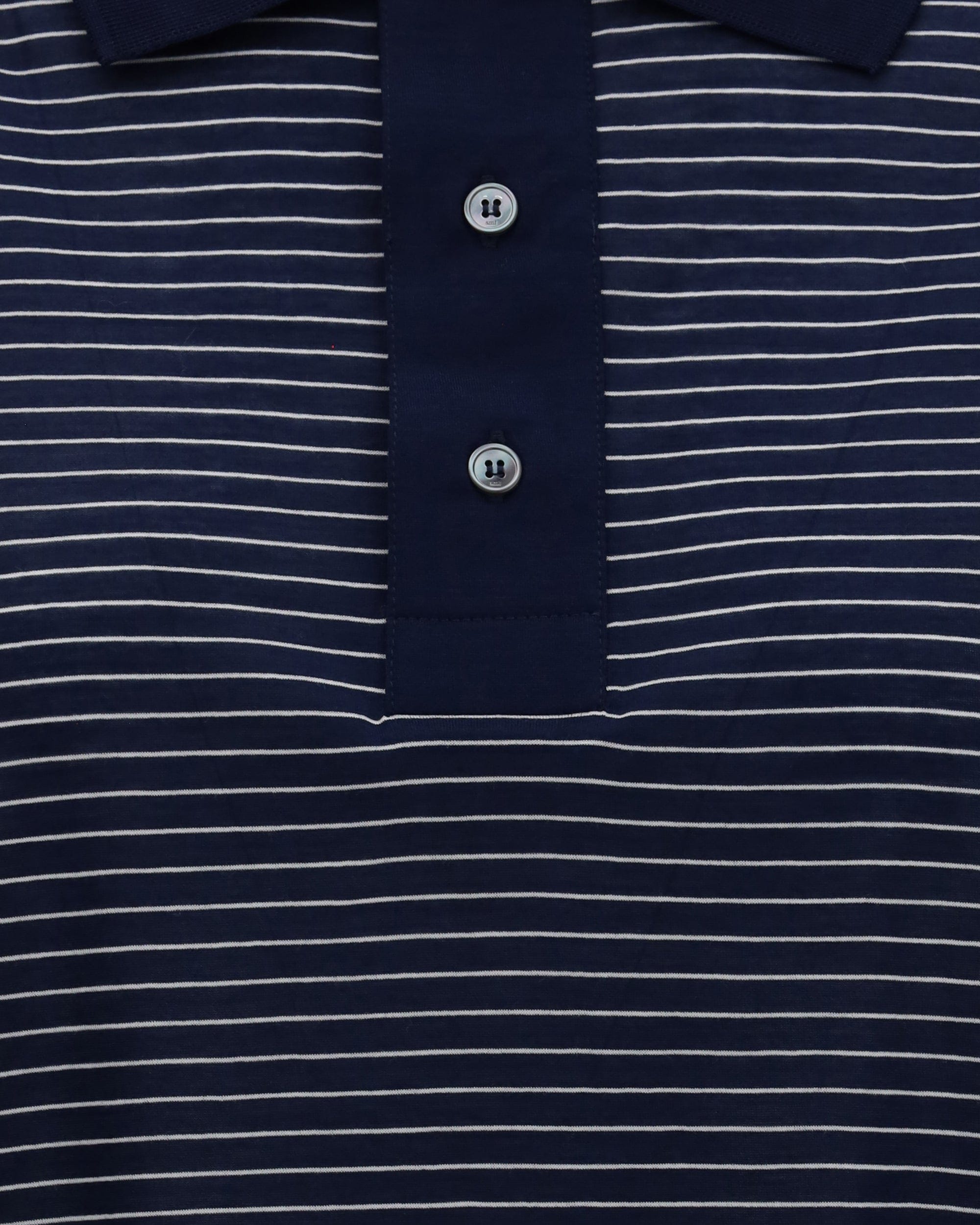 Polo Ami Paris listrada de algodão Ami De Coeur