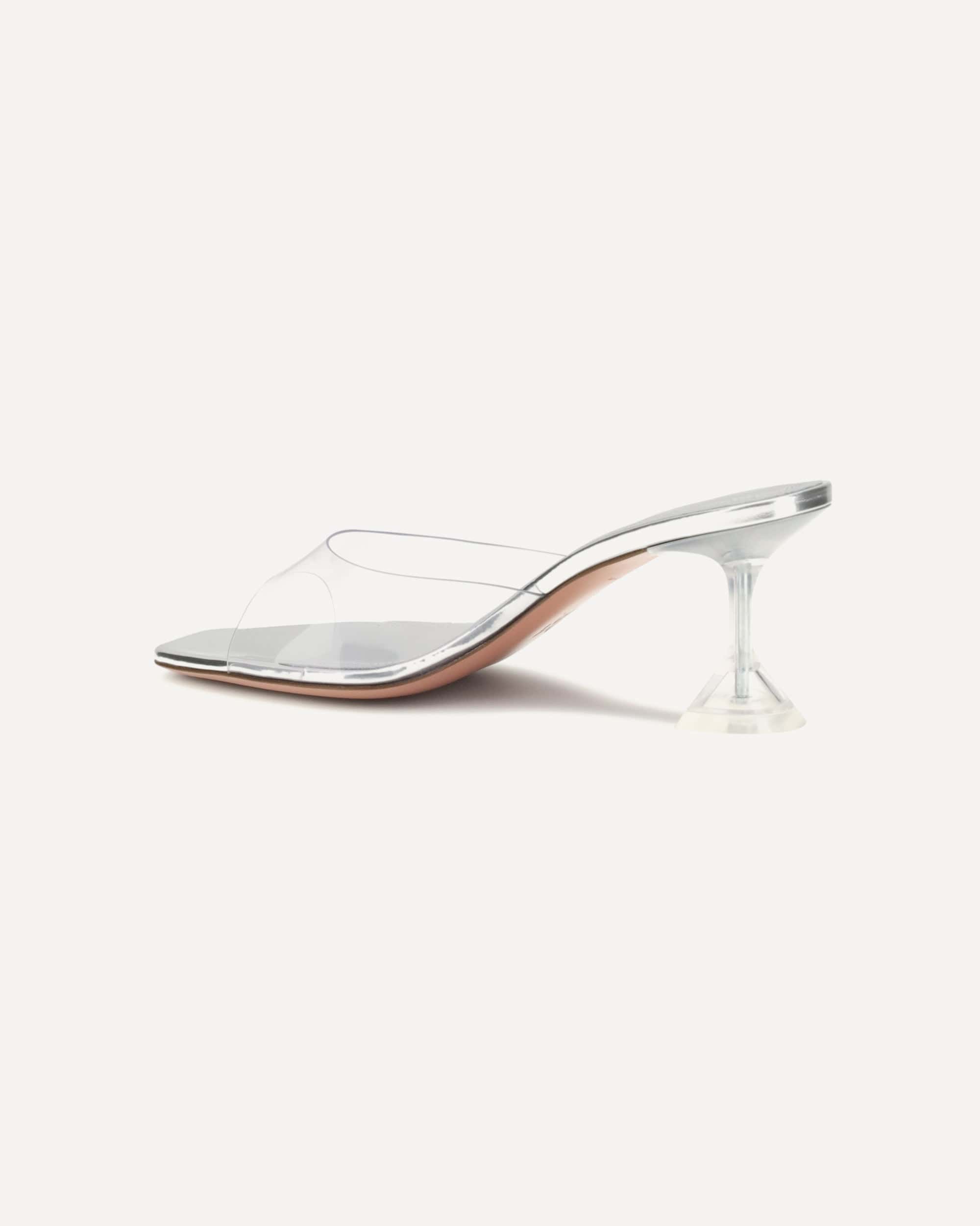 Amina Muaddi Lupita Glass Sandals