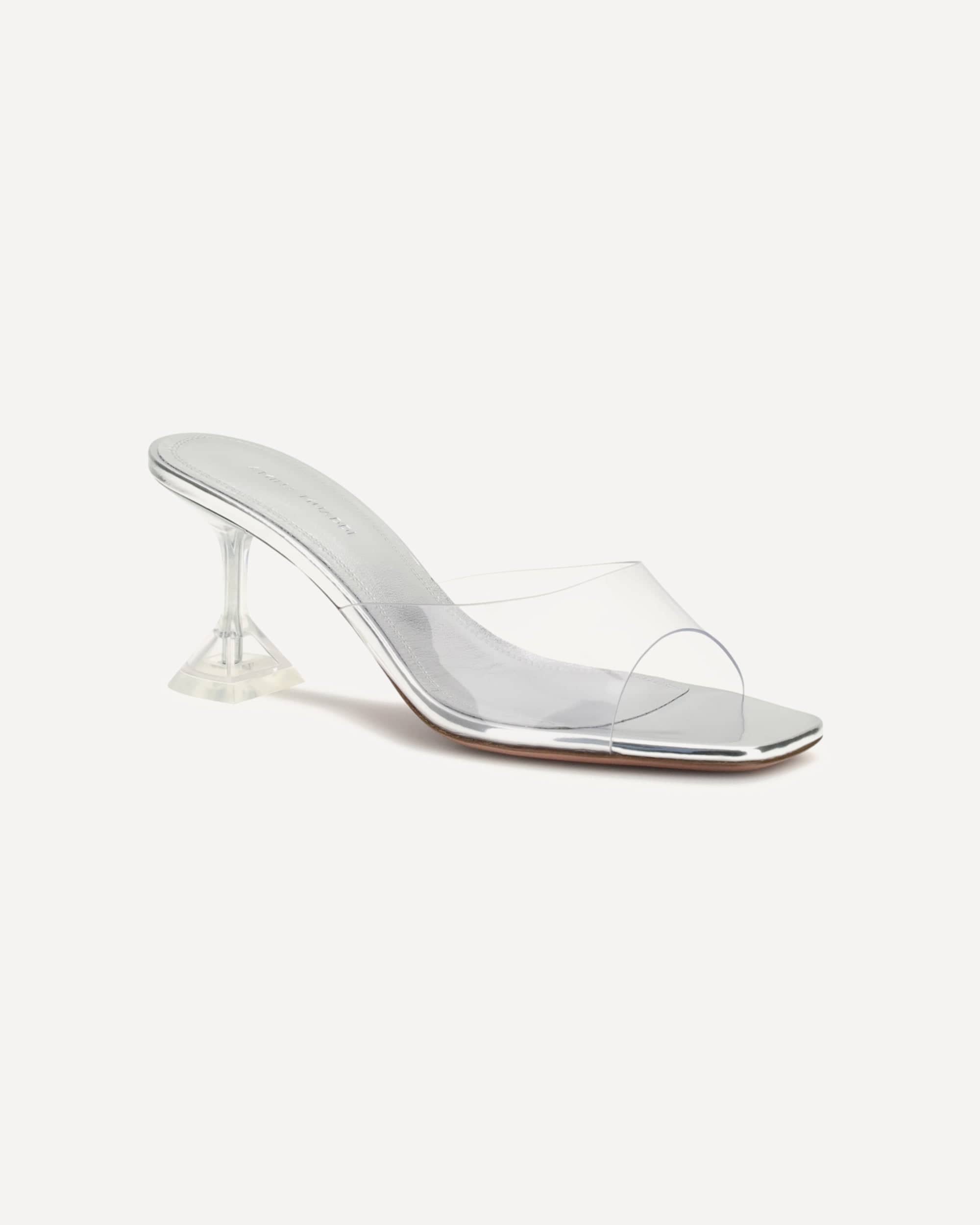 Amina Muaddi Lupita Glass Sandals