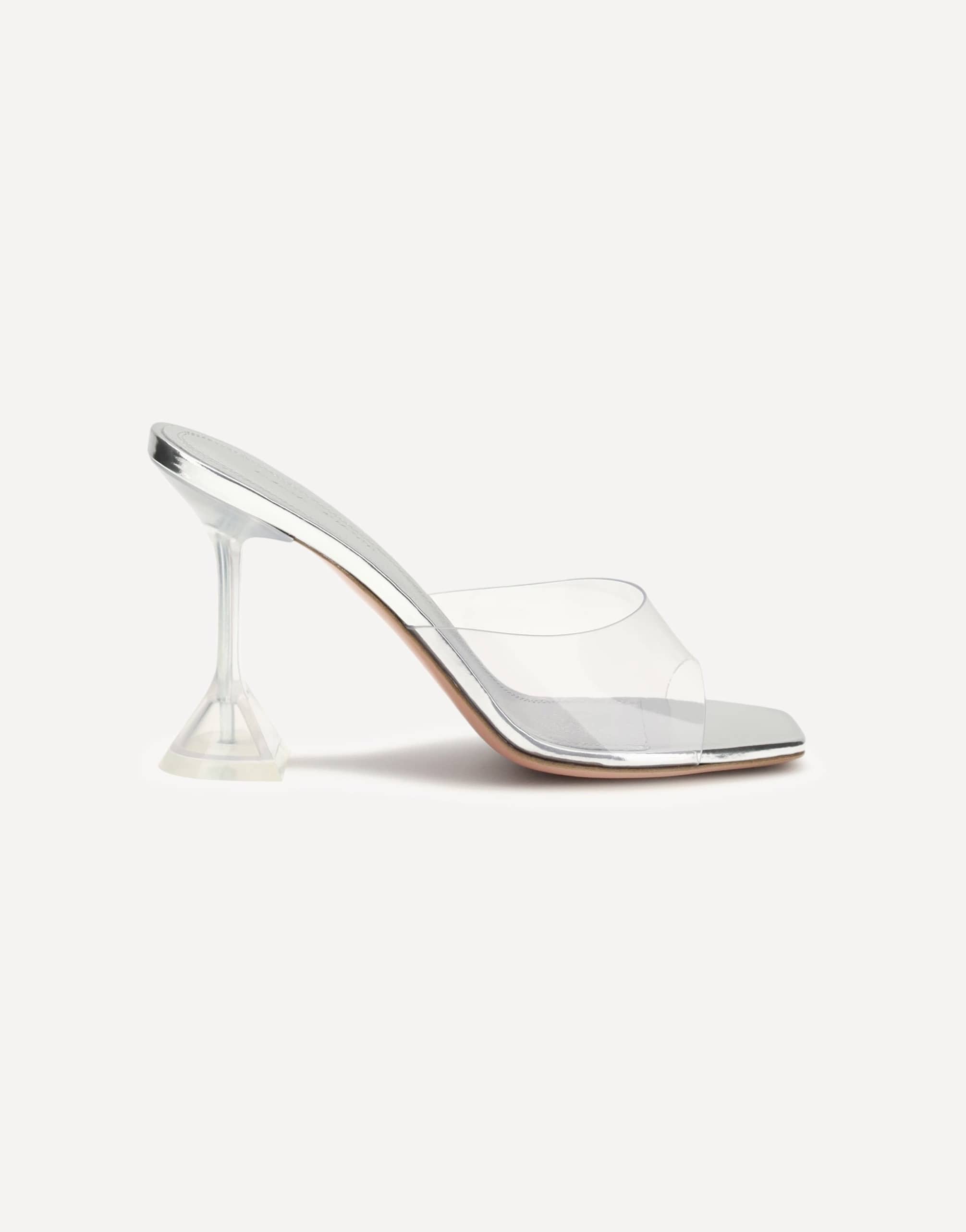 Amina Muaddi Lupita Glass Sandals