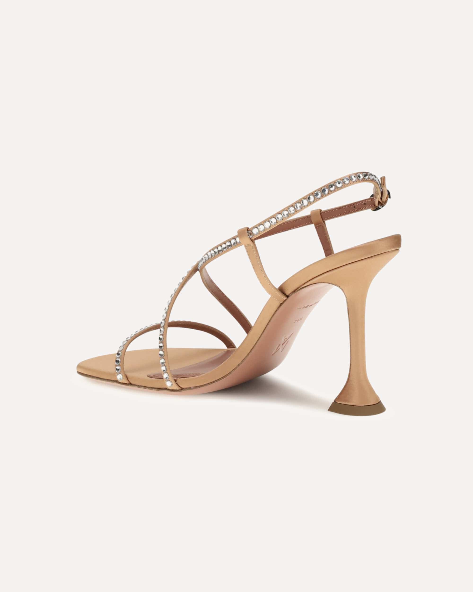 Amina Muaddi Amina Muaddi Sally Crystal Satin Sandals