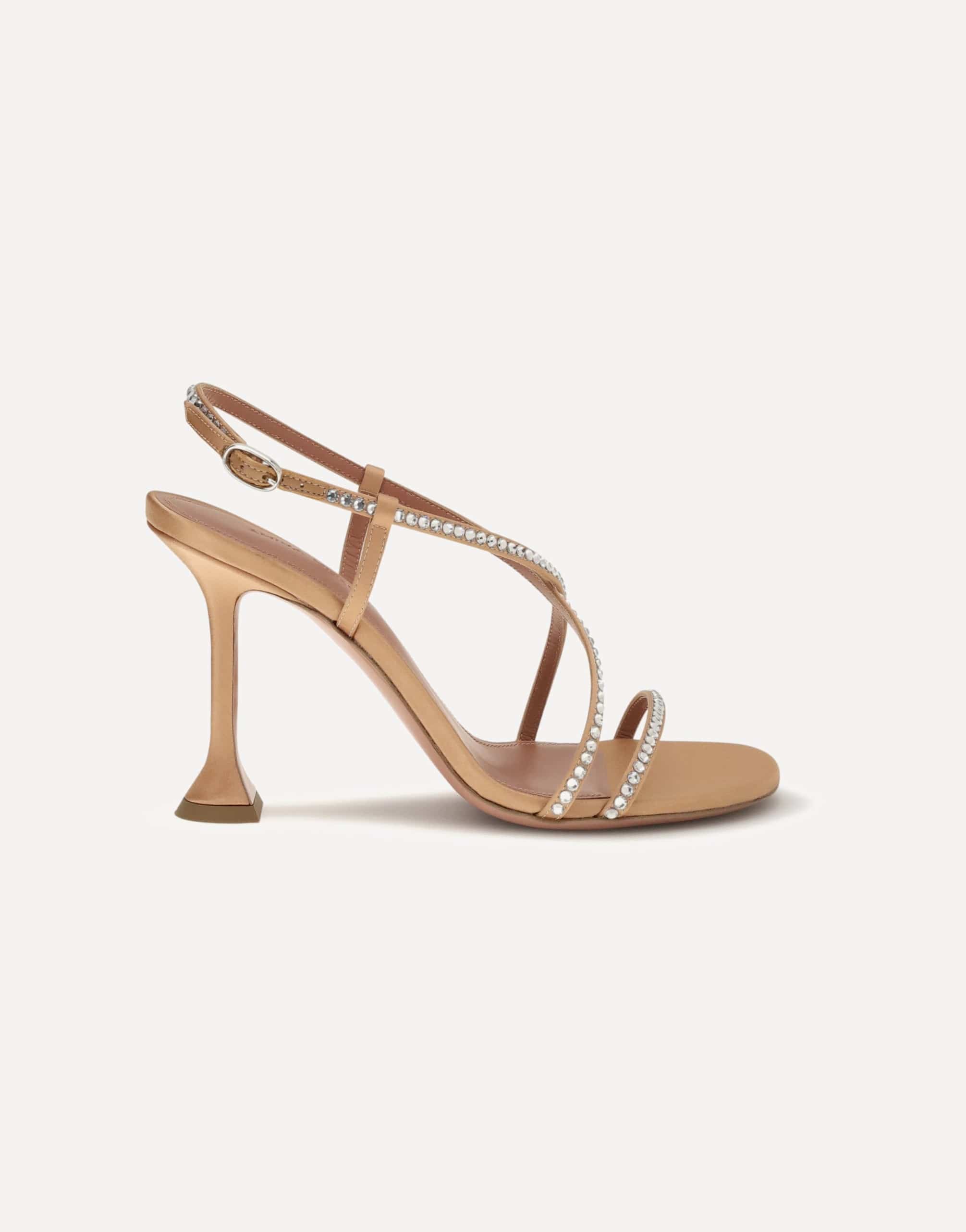 Amina Muaddi Amina Muaddi Sally Crystal Satin Sandals