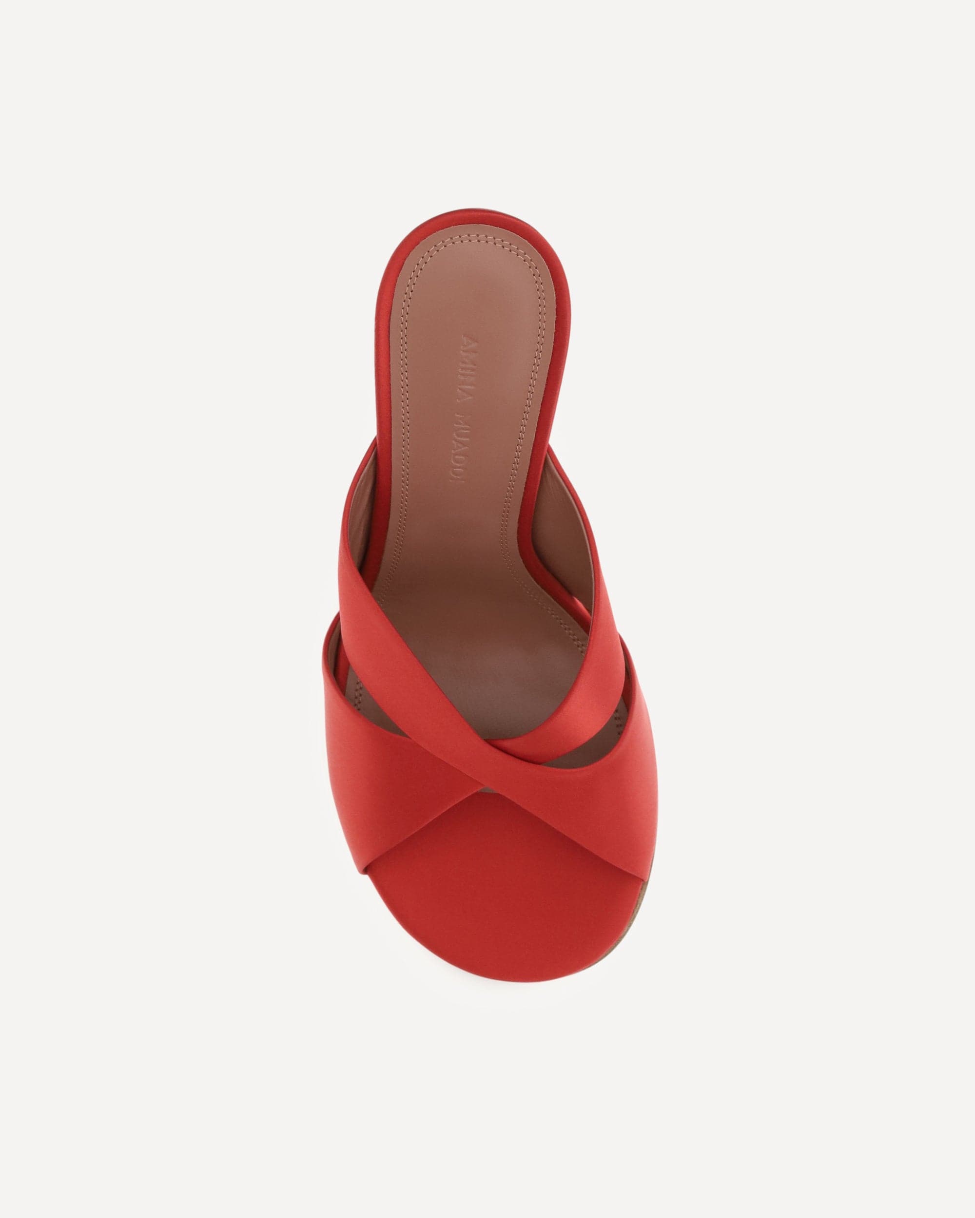 Amina Muaddi Salma Satin Sandals