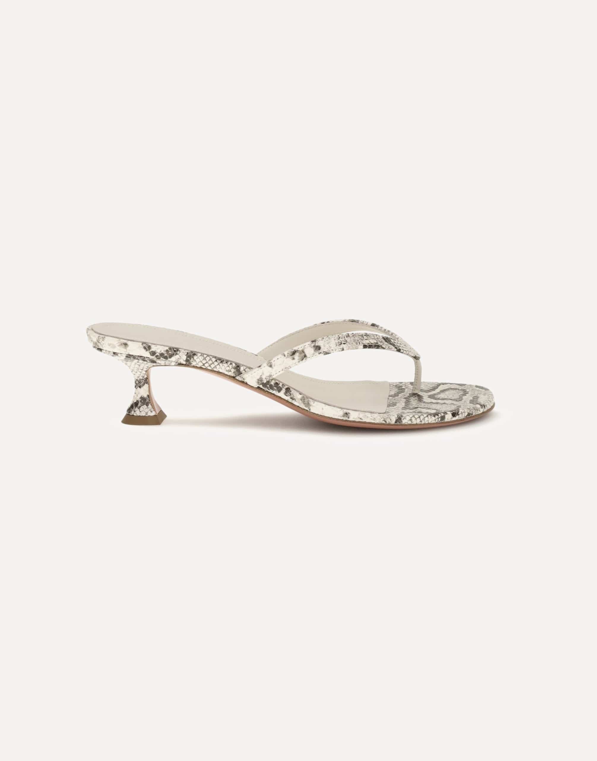 Amina Muaddi Amina Muaddi Snake-Print Juliette Thong Sandals