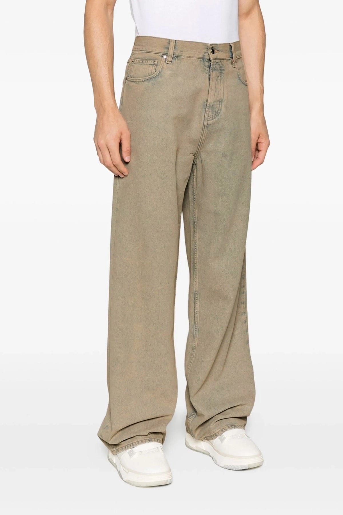 Amiri Beige Wide Leg Jeans - alternate view