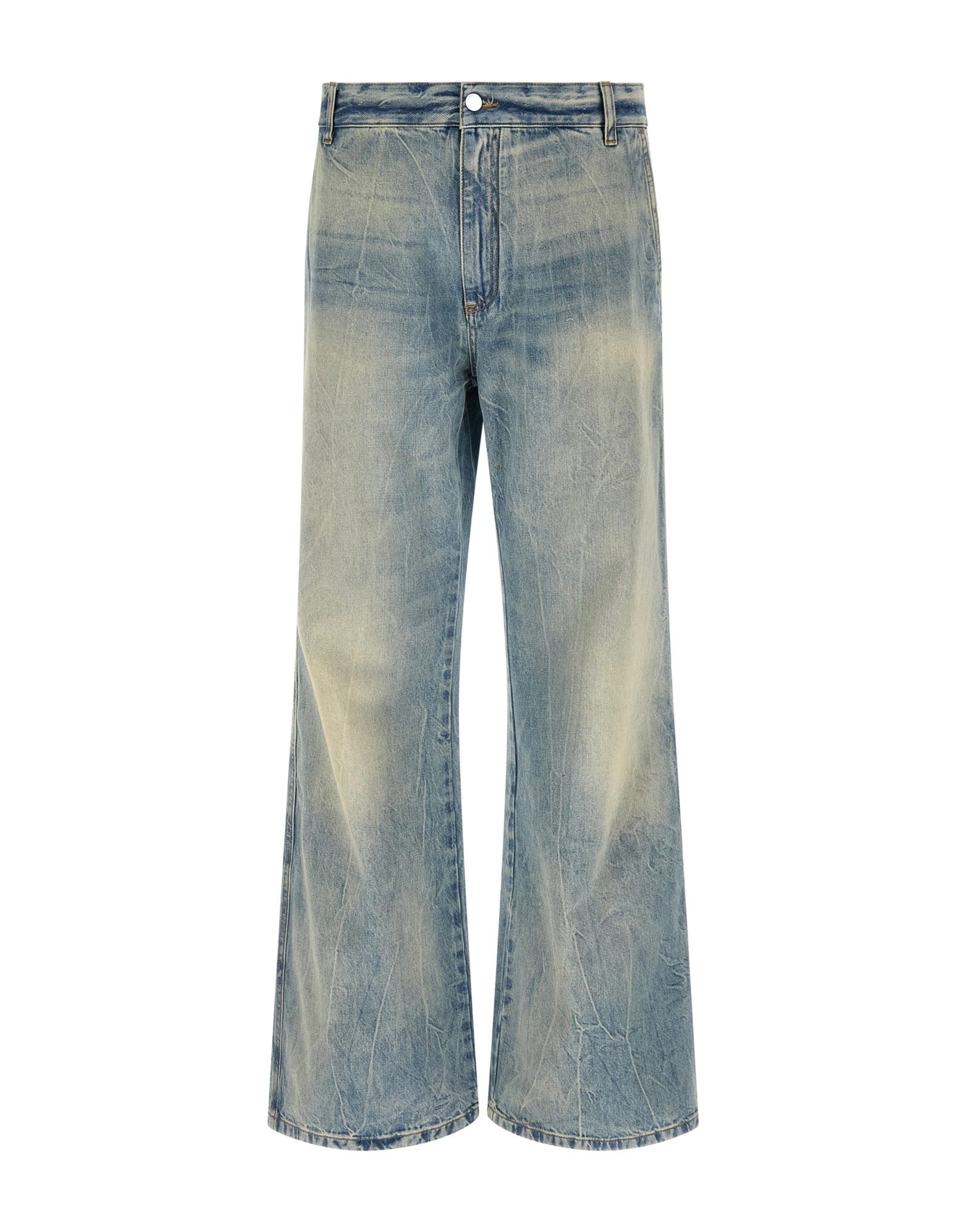 Amiri Amiri Checkered Repair Bootcut Jeans