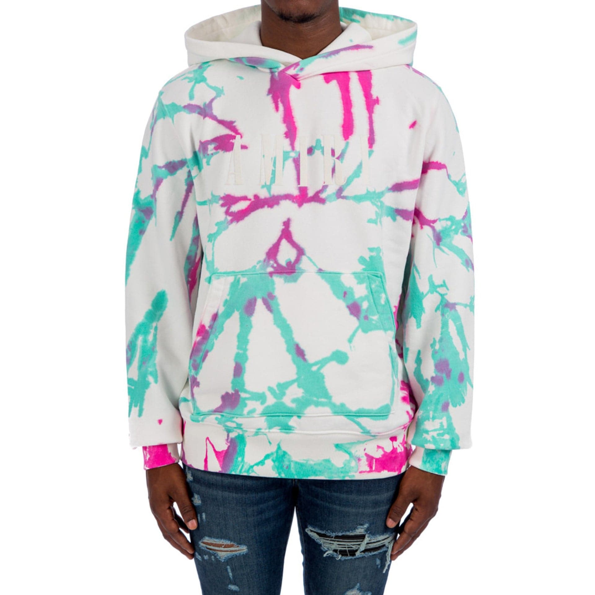 Amiri Logo Tie-Dye Hoodie Sweatshirt - alternate view