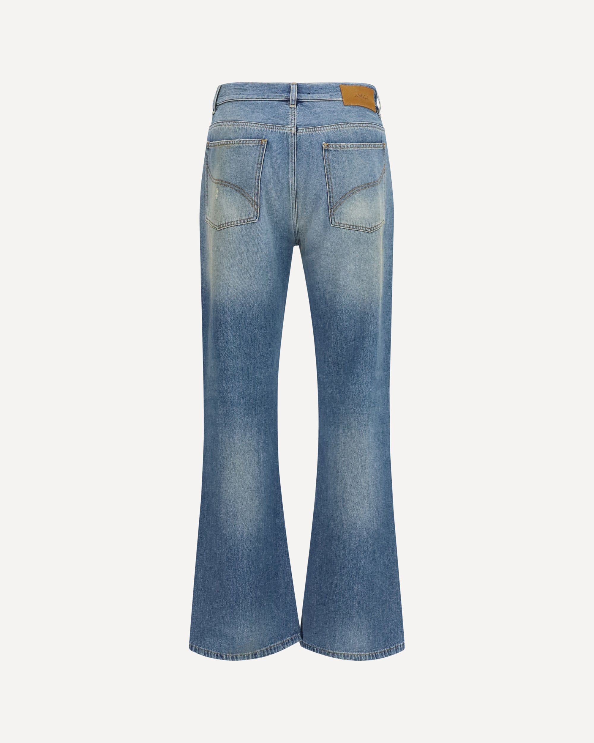 Amiri Amiri Slash Flared Distressed Jeans