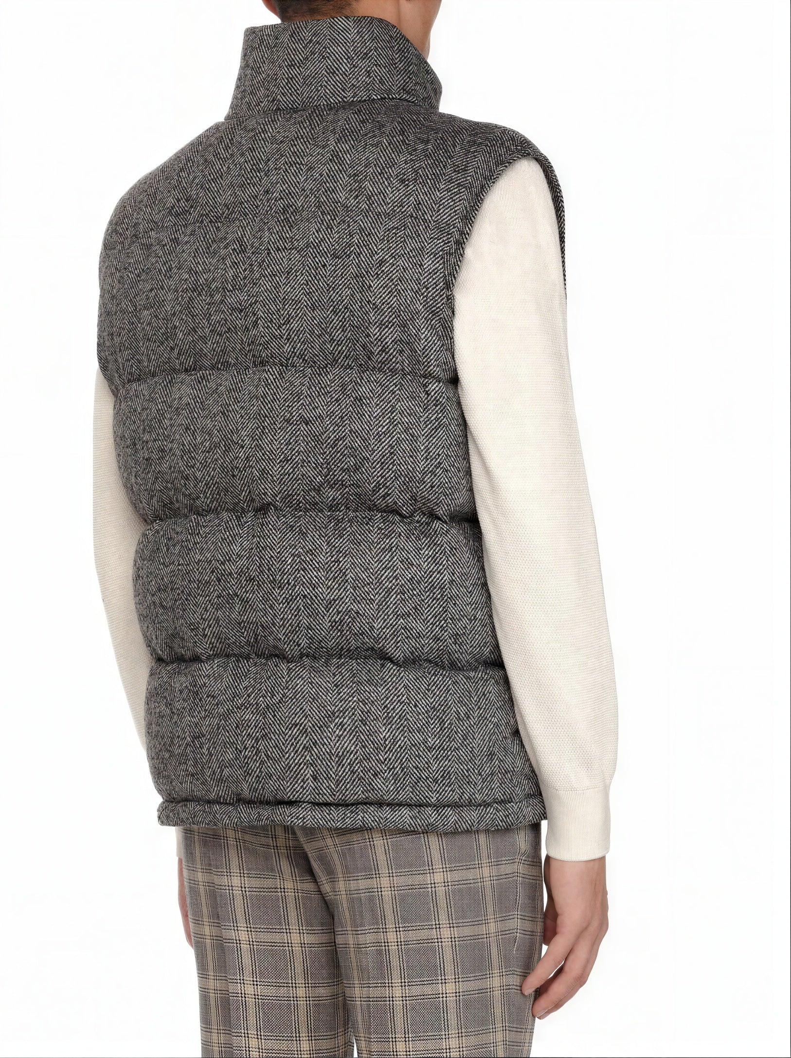 Dolce & Gabbana Herringbone Quilted Gilet Vest