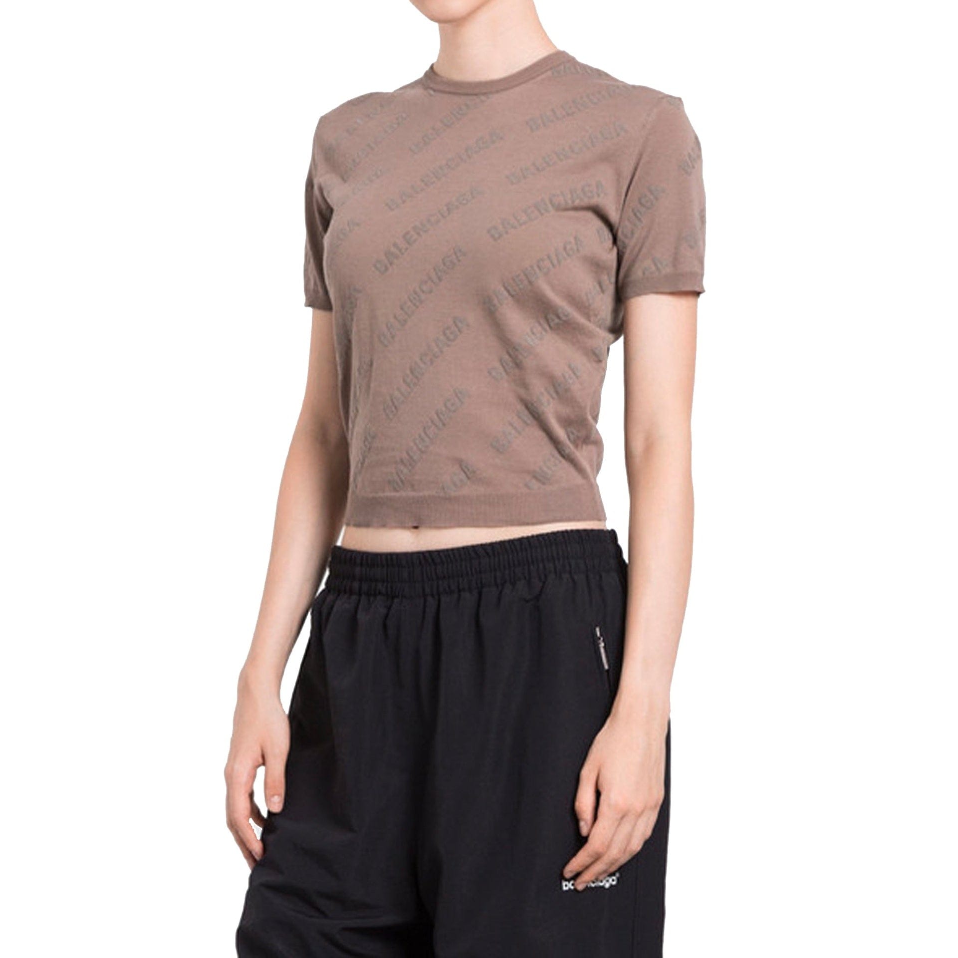 Balenciaga All-Over Logo Knitted Top - alternate view