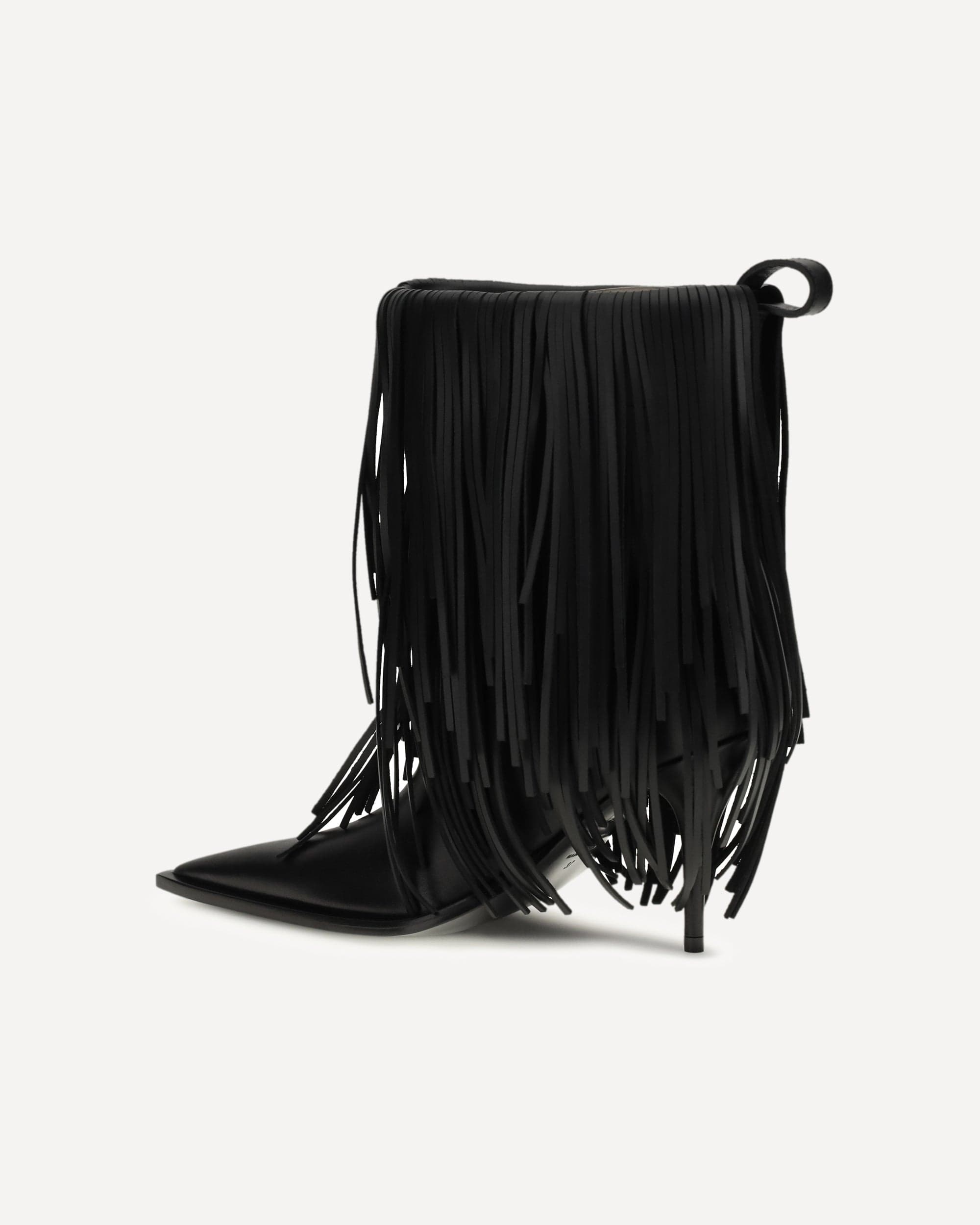 Balenciaga Avenue Fringe Ankle Boots