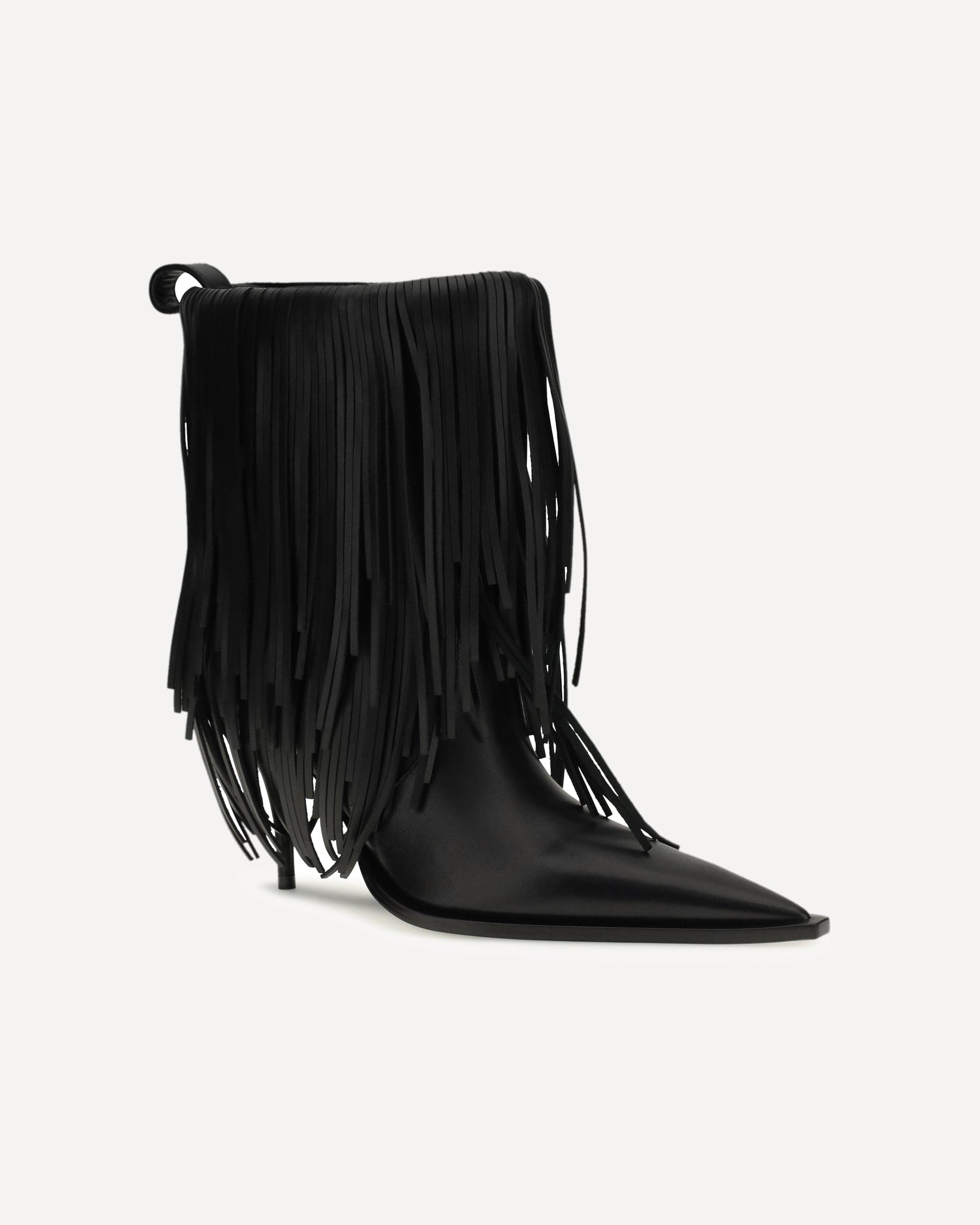 Balenciaga Avenue Fringe Ankle Boots