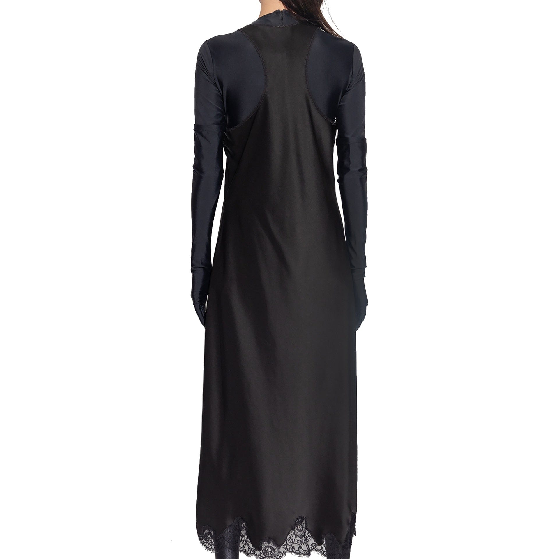 Balenciaga Bb Monogram Lace Slip Dress