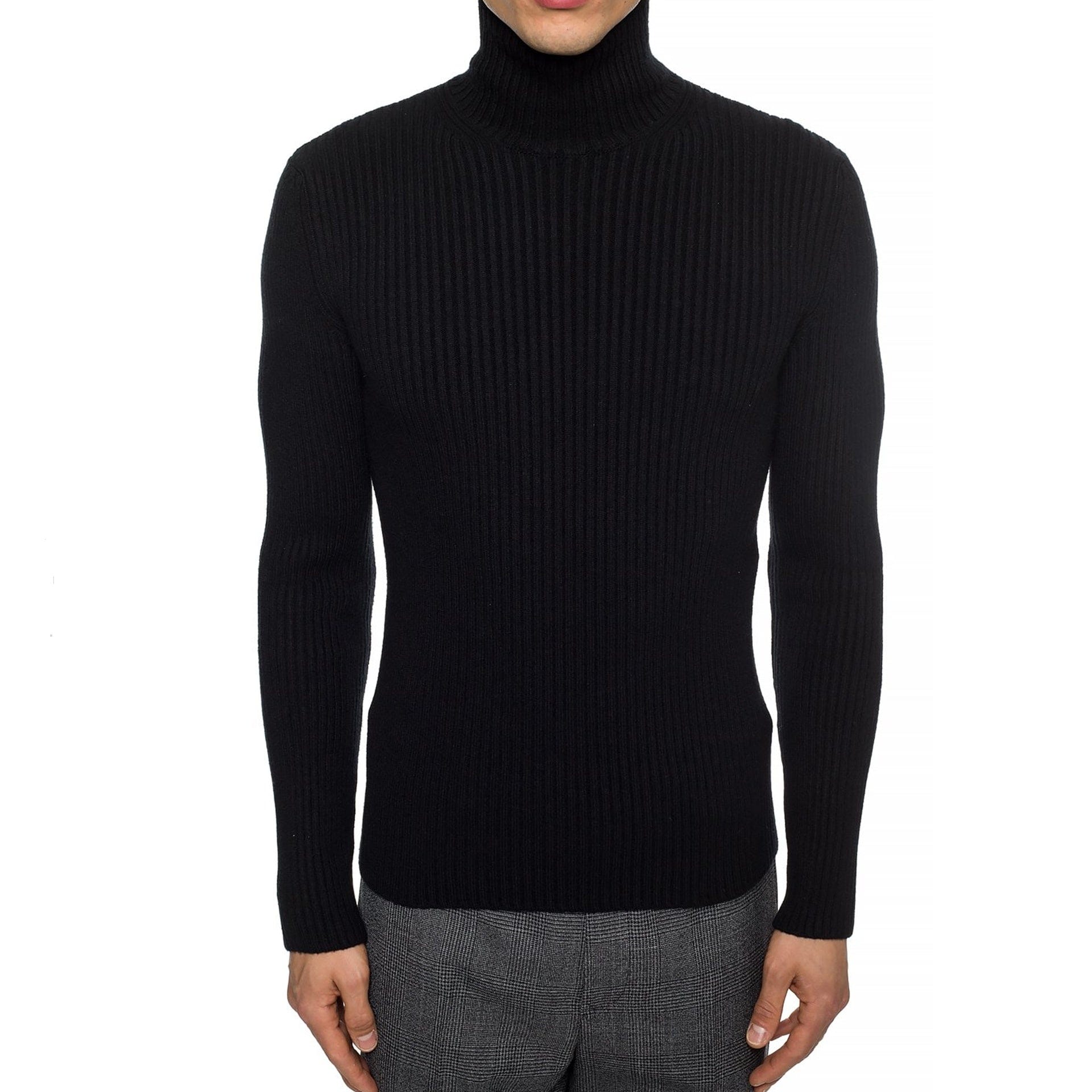 Cashmere Blend Rib Knit Turtleneck - alternate view