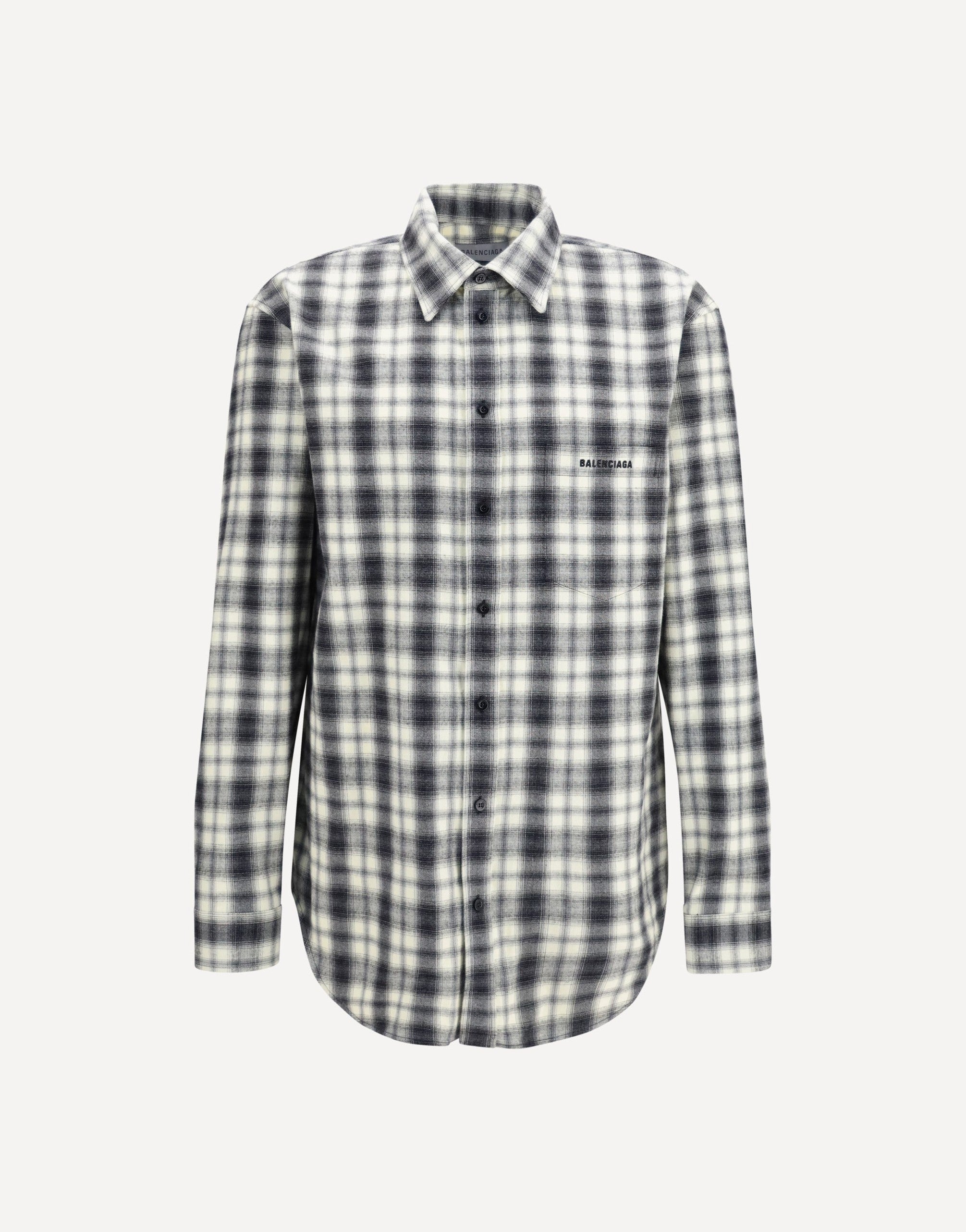 Balenciaga Checked Cotton Flannel Shirt