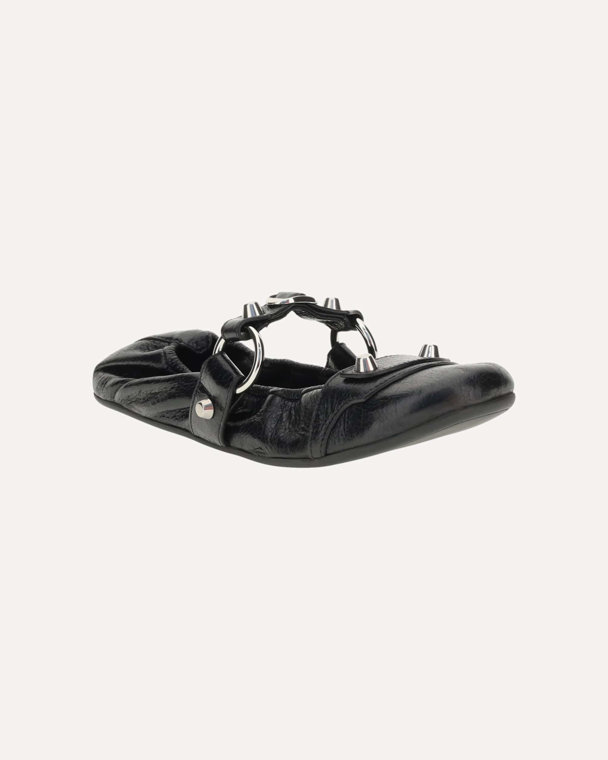 Balenciaga City Ballerinas Leather Flats
