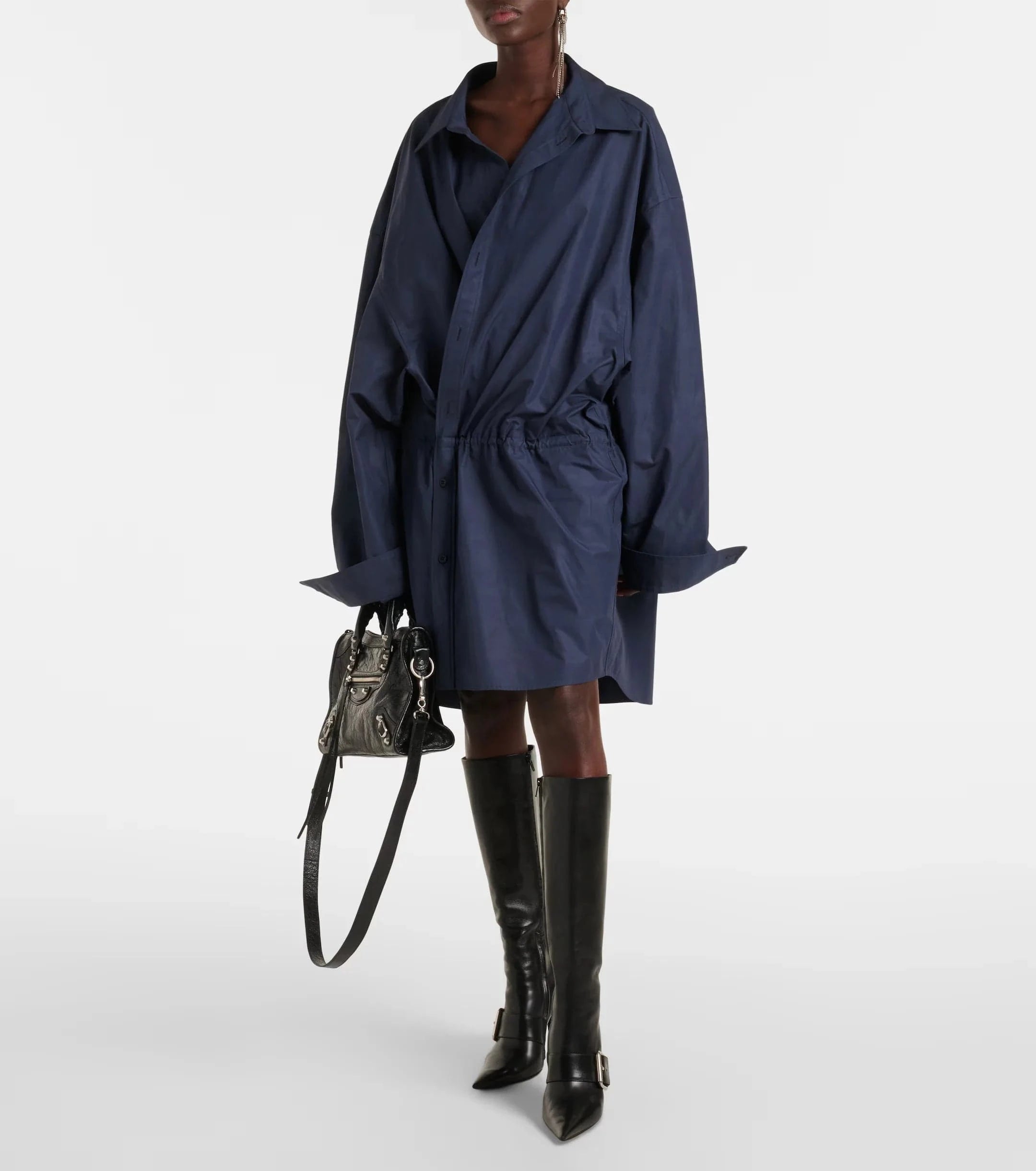 Balenciaga Cotton Poplin Shirt Dress