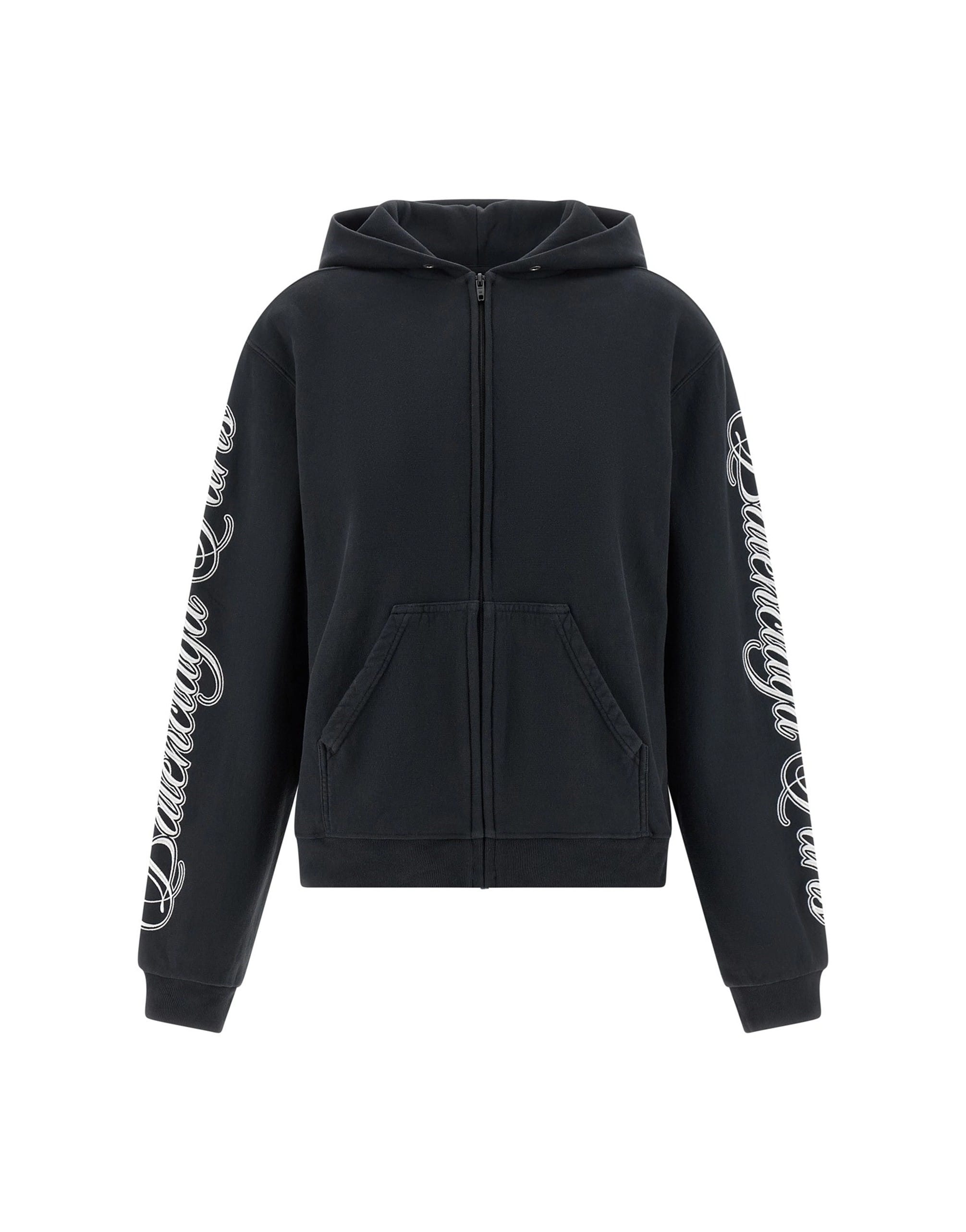Balenciaga Cursive Embroidered Hoodie