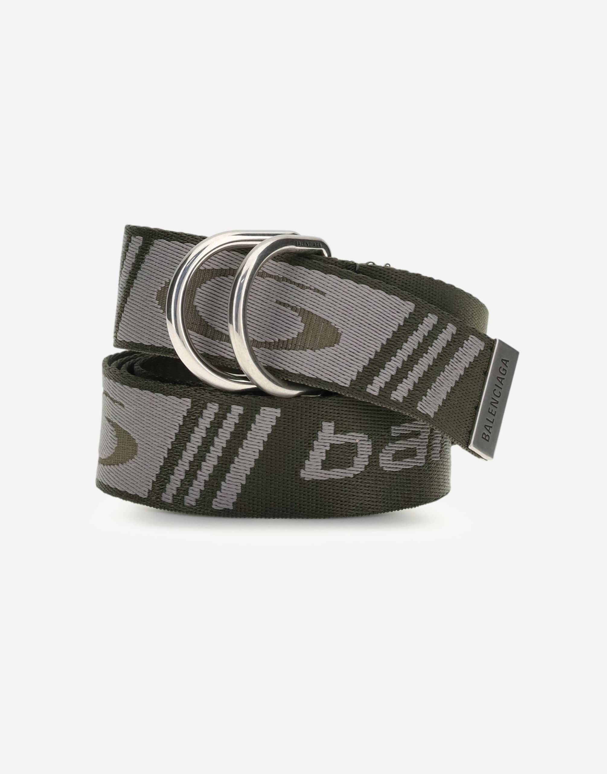 Balenciaga D Ring Belt In Jacquard Canvas