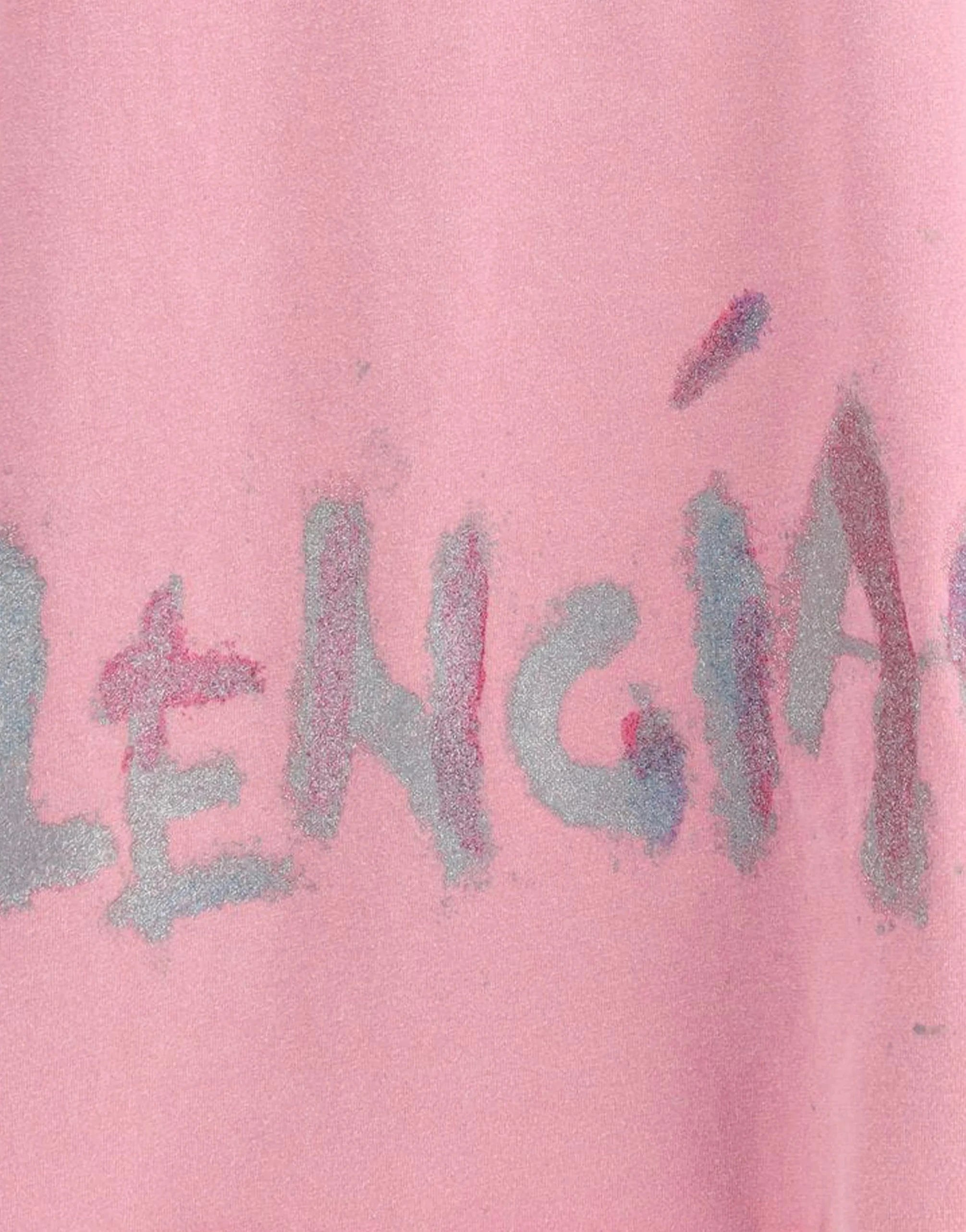 Balenciaga Embroidered Logo Cropped T-Shirt