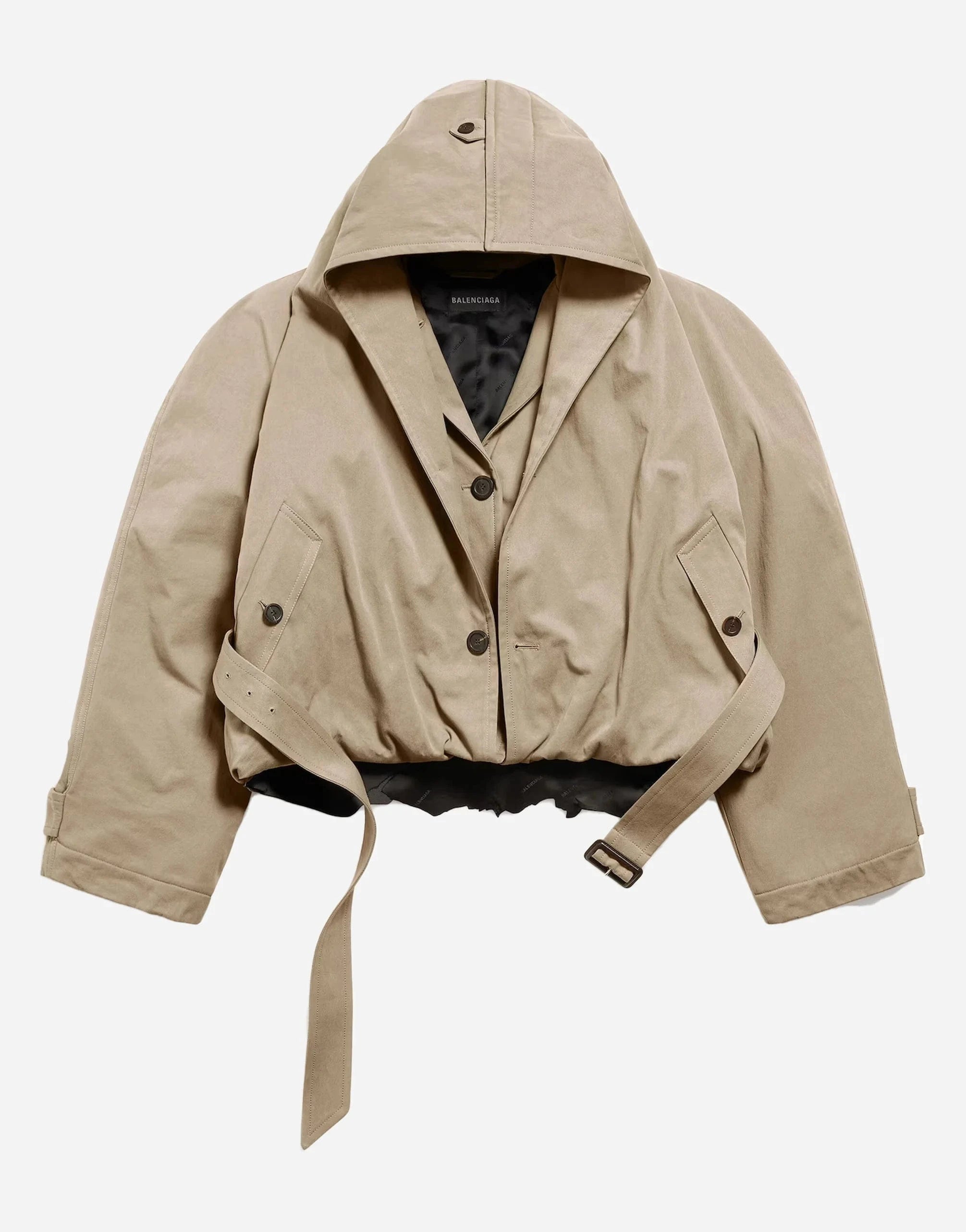 Balenciaga Flipped Hooded Trench