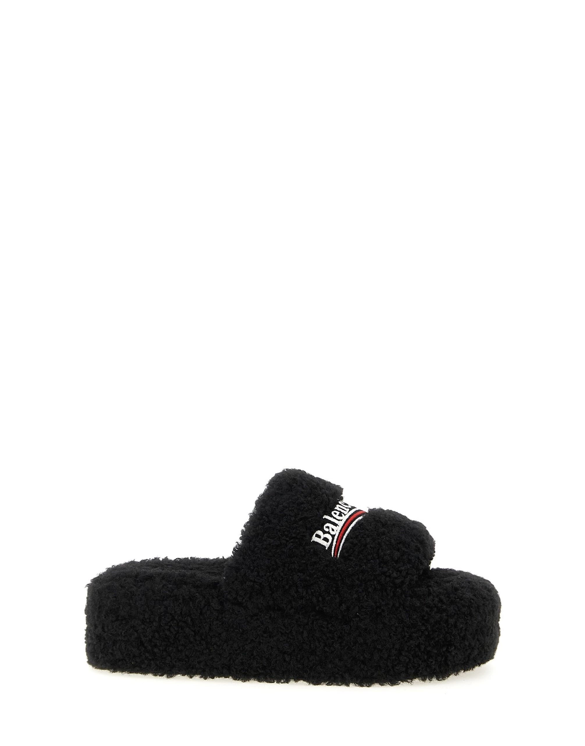 Balenciaga Balenciaga Furry Platform Slides