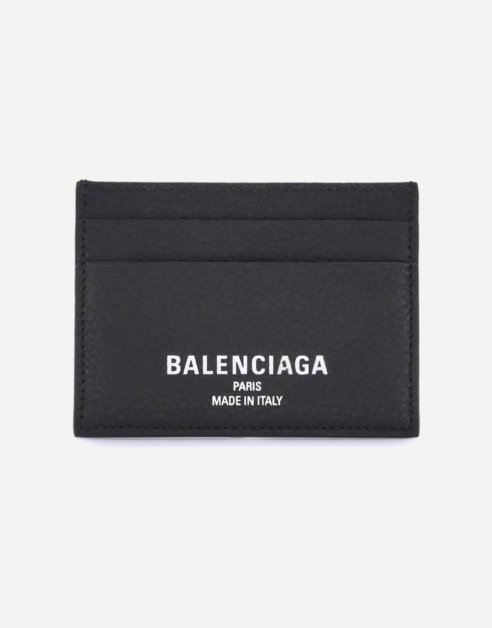 Balenciaga Grained Calfskin Leather Card Holder